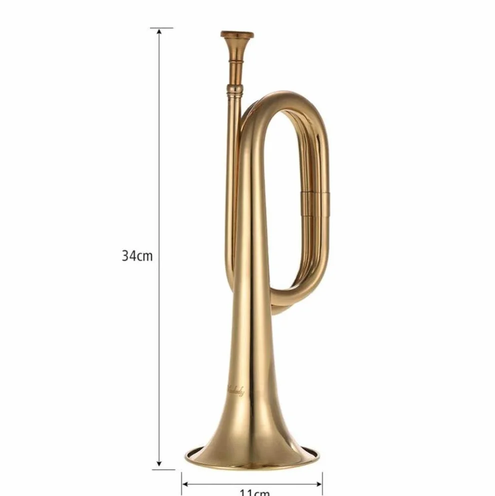 Bugle Call Trompette De Cavalerie Corne Cuivre avec Embouchure