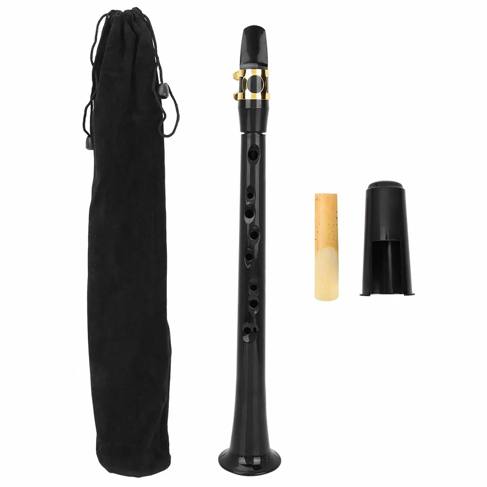 Mini Saxophone Portable avec Sac de Roseau, Instrument à Vent en Bois pour Débutants