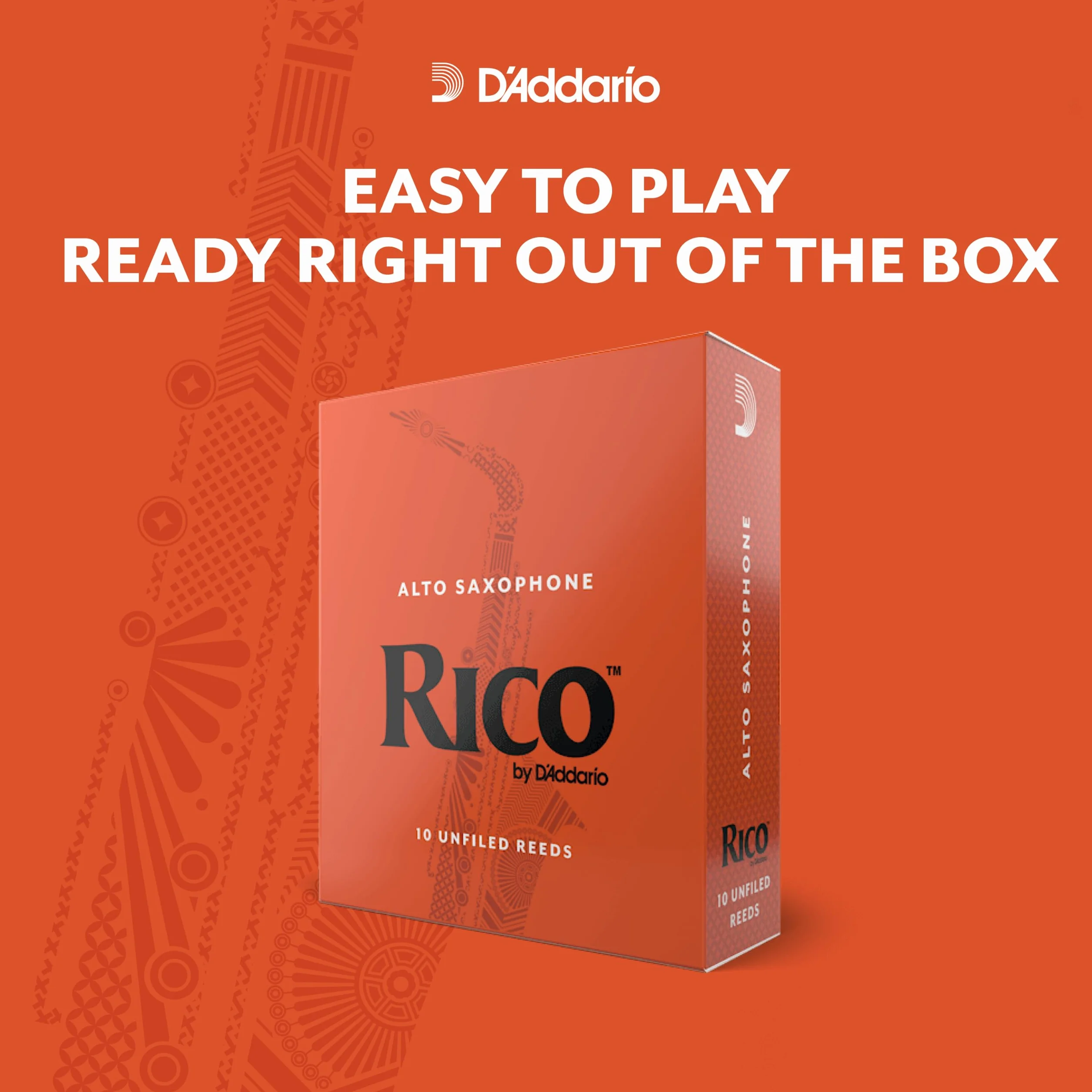 D'Addario Woodwinds 2.0 Alto Sax Reeds 10 Pack