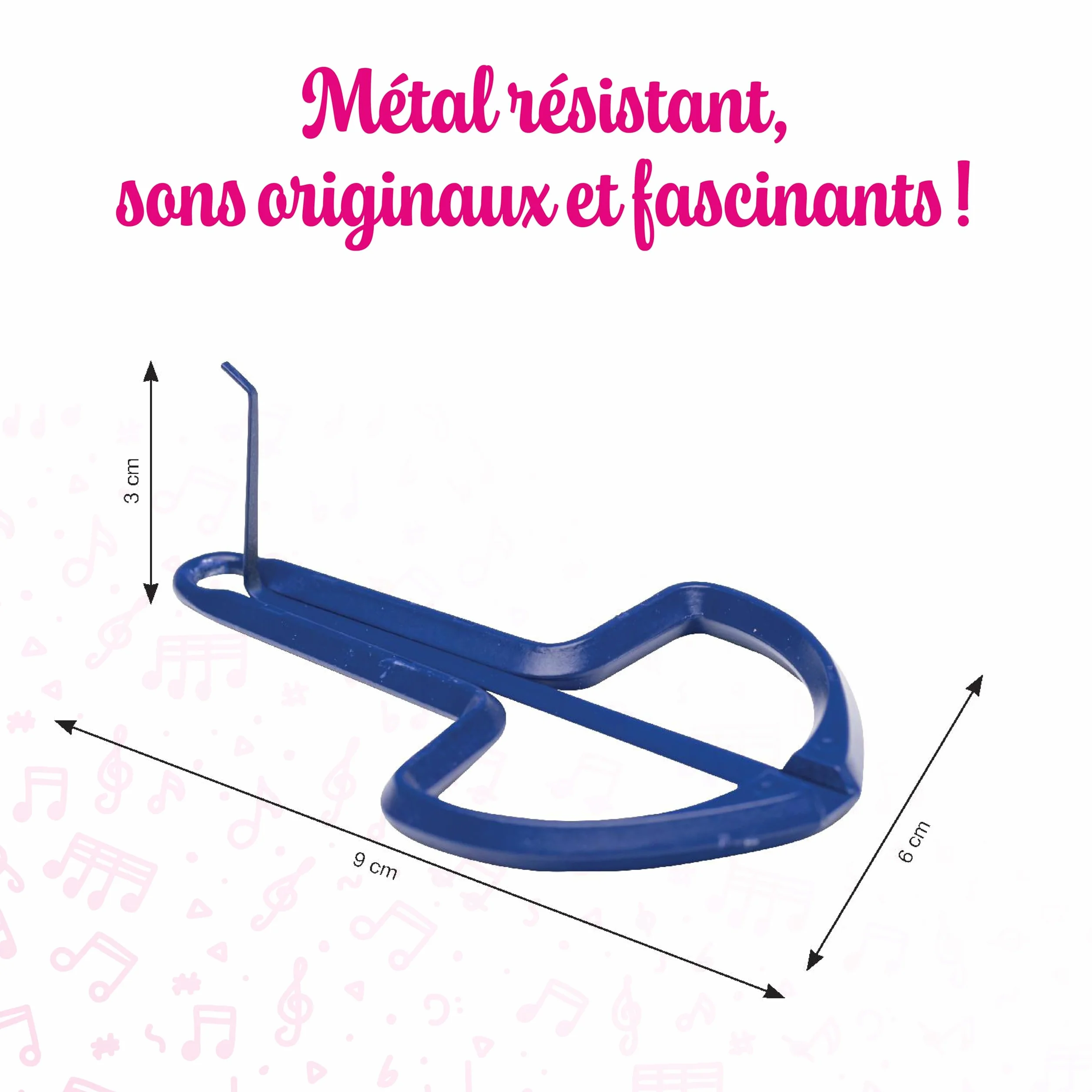 Fuzeau Guimbarde Métal 8 cm Instrument à Vibration Enfants Dès 6 Ans
