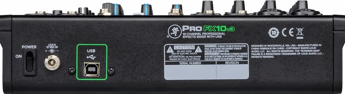 Mackie ProFX10v3 Mixeur à Effets Professionnel 10 Canaux avec USB
