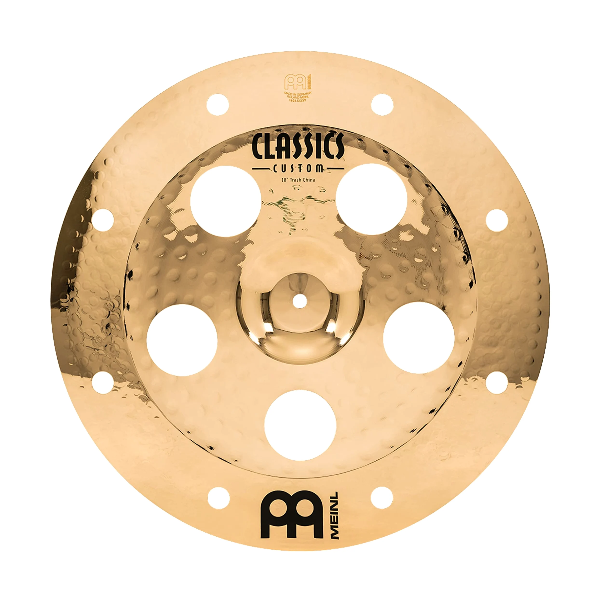 Meinl Cymbals Classics Custom Brilliant Cymbale Trash China 18 pouces (45,72cm) pour Batterie – B12 Bronze, Finition Brillante, Fabriquée en Allemagne (CC18TRCH-B)
