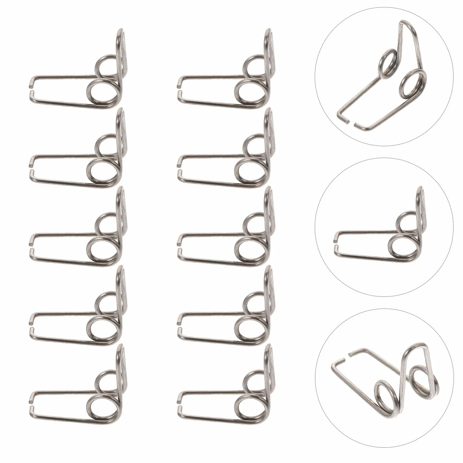 Ressorts de Remplacement pour Clé d'Eau Trompette, Lot de 10 Pièces en Acier Inoxydable Argenté