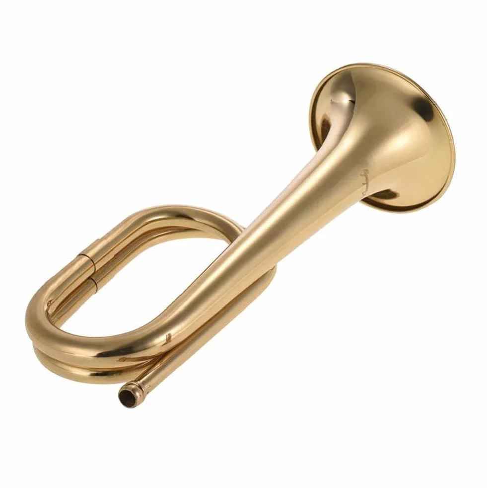 Professionnelle B Flat Brass Trompette avec Embouchure Bugle Call Instrument