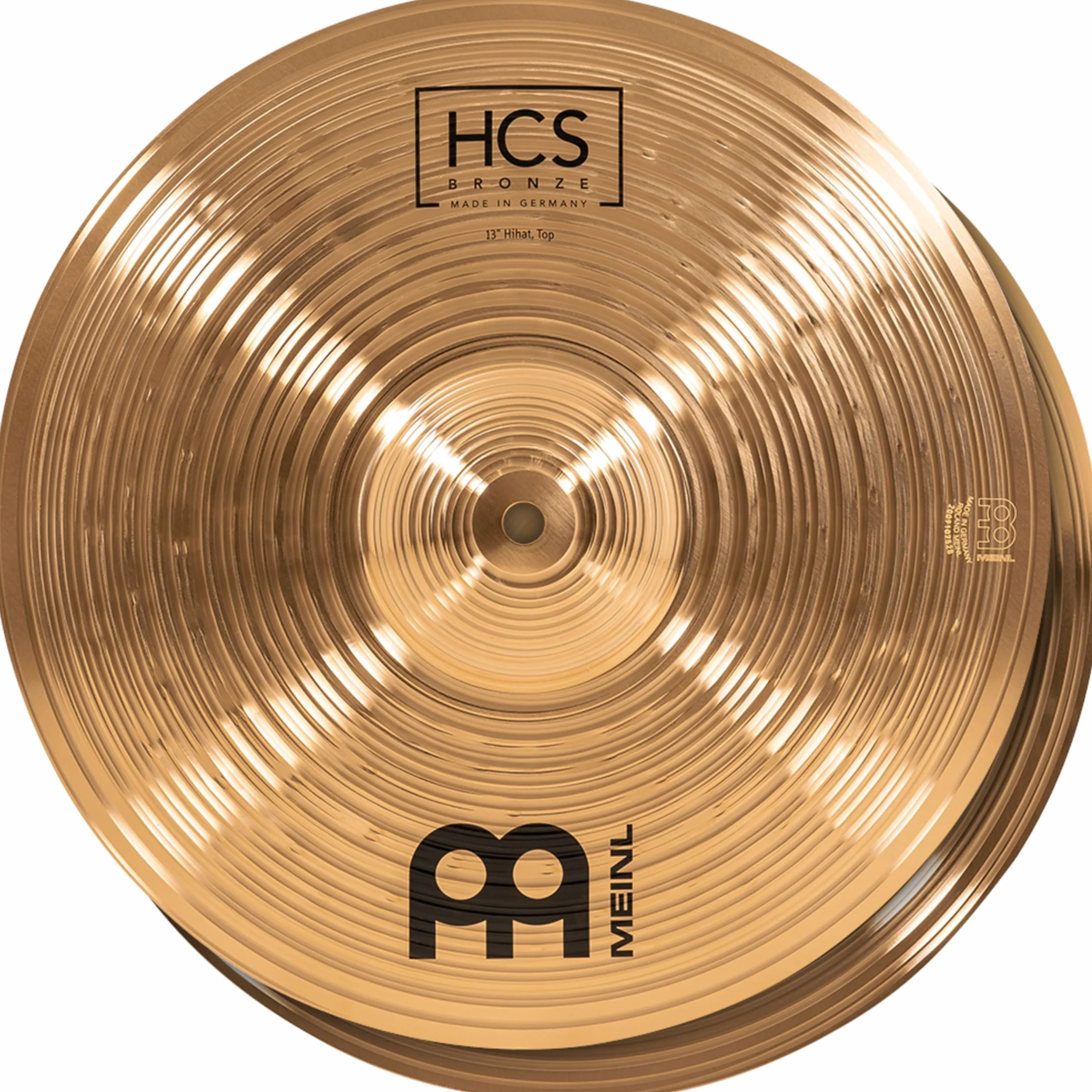Meinl Cymbals HCS Bronze Cymbales Hihat 13 pouces (33,02cm) pour Batterie – Paire – B8 Bronze, Finition Traditionnelle, Fabriquée en Allemagne (HCSB13H)