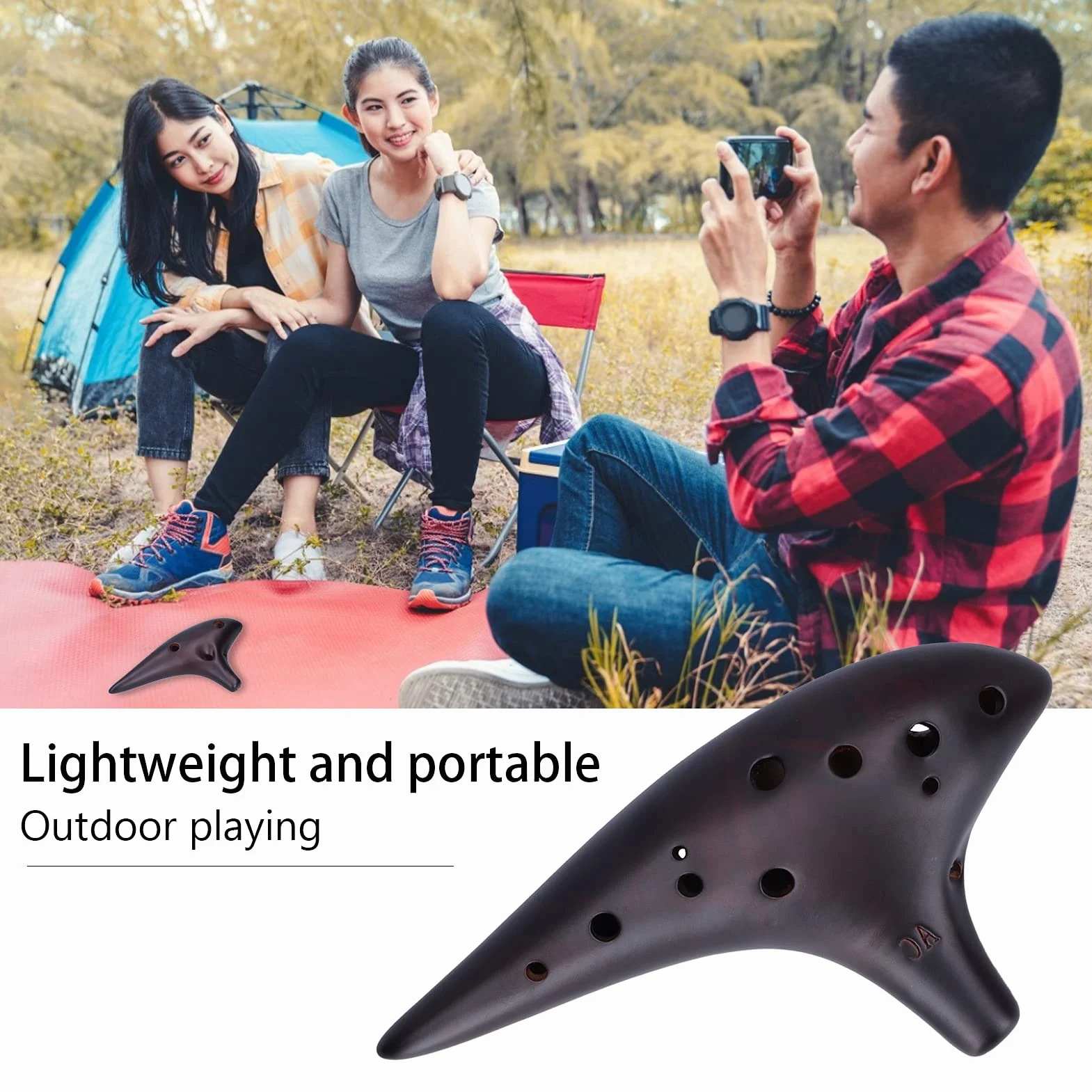 Belle Dolomite Ocarina 12 trous Alto C portable pour débutant