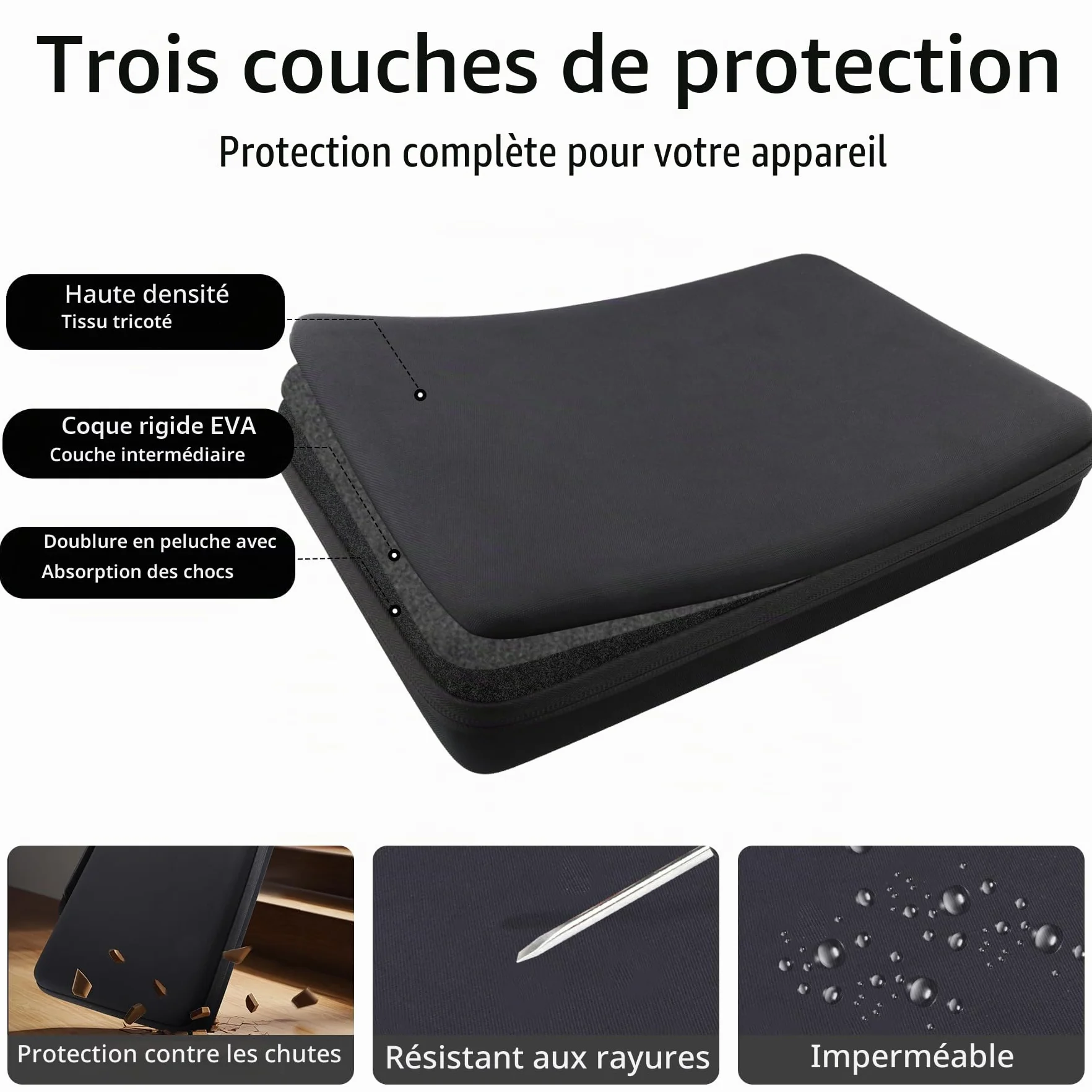 co2CREA Étui rigide de voyage pour AKAI Professional MPK Mini MK3 25 touches USB MIDI
