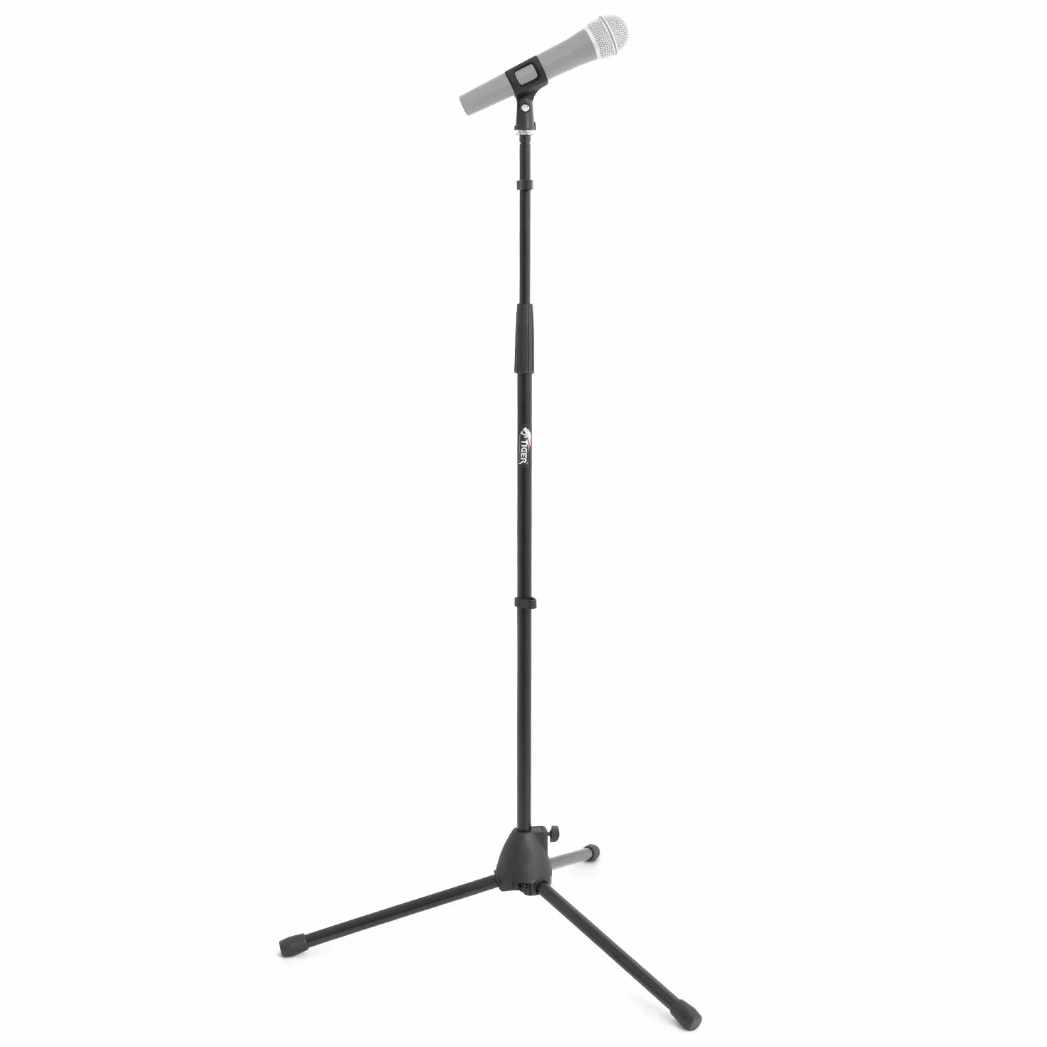 TIGER MCA21-BK Support de microphone droit avec base trépied réglable - Noir