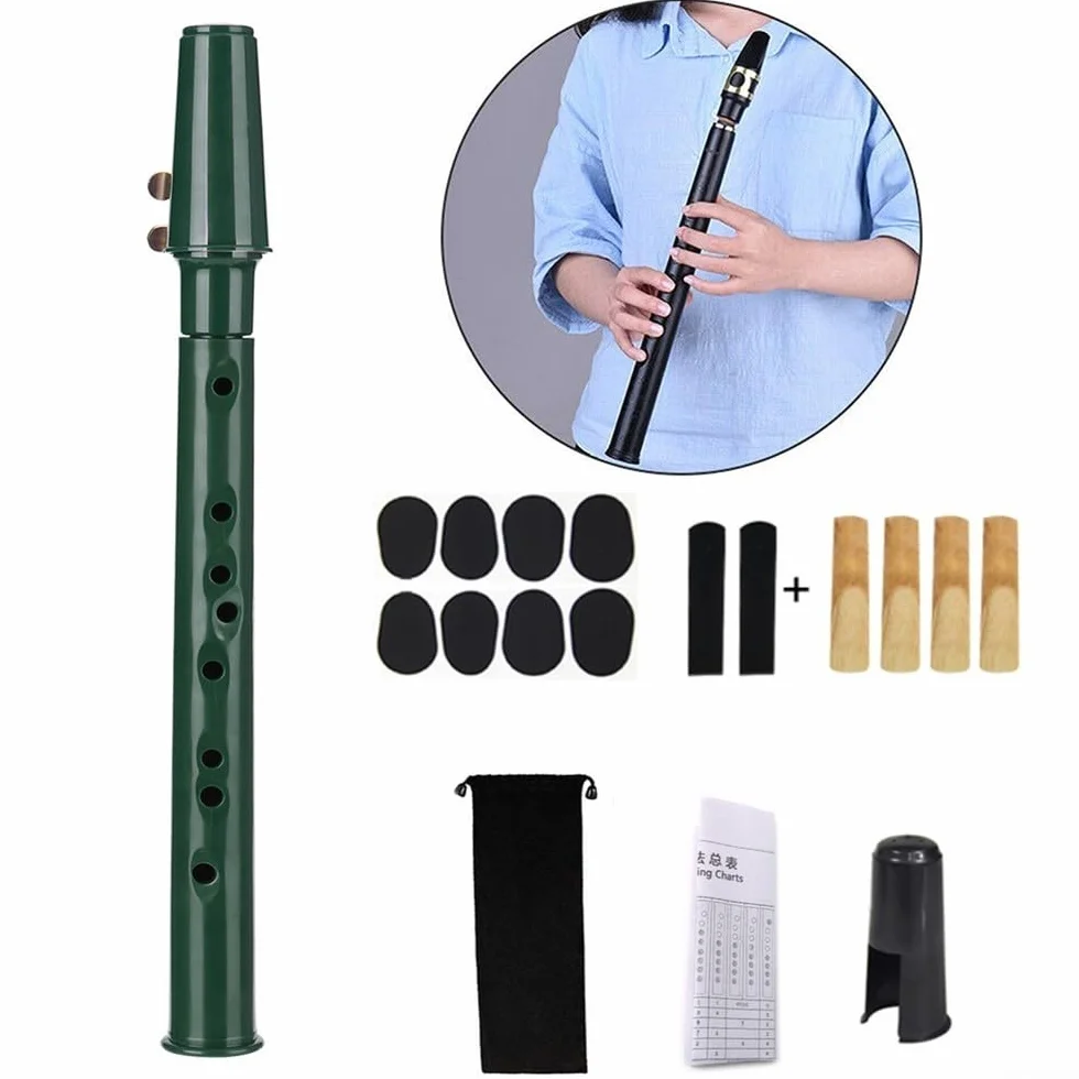 Zoegneer Petit saxophone de poche portable avec anches et ligature violet