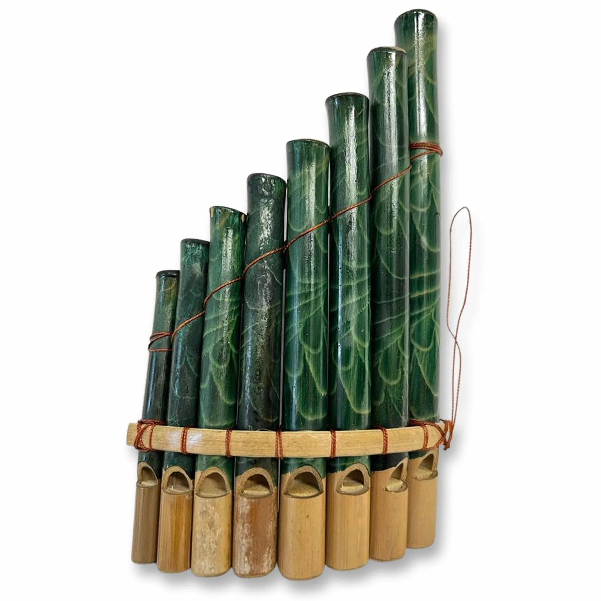 Panpipes péruviennes 20 cm x 12 cm 8 tuyaux Instrument traditionnel