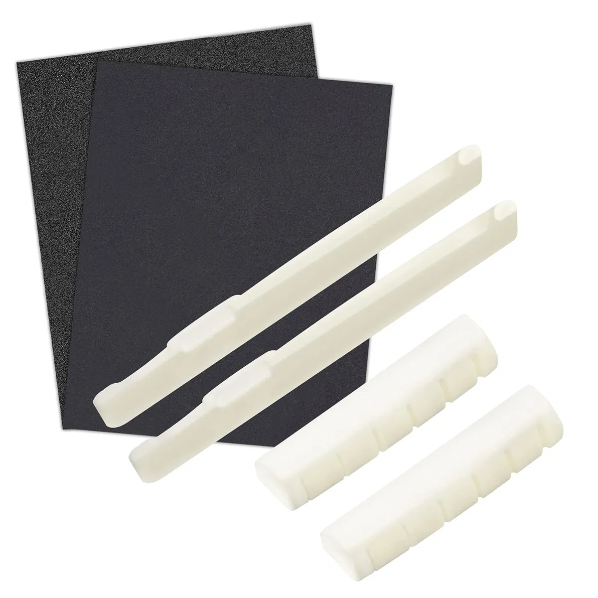 Ensemble de Sillets de Tête et Chevalet en os Véritable est Compatible pour Guitare Acoustique 72/43 mm, Pack de 2