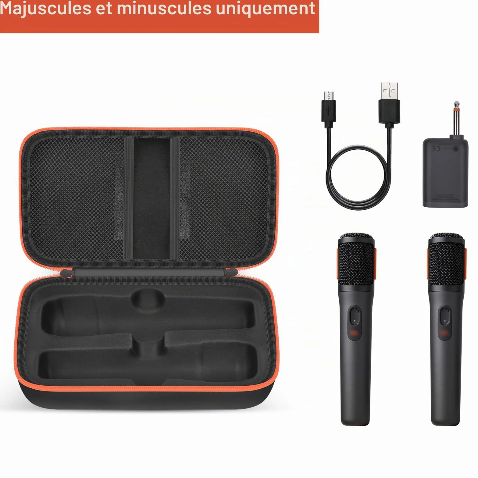 Étui de microphone Bluetooth JBL PartyBox J2X, boîte micro portable rechargeable