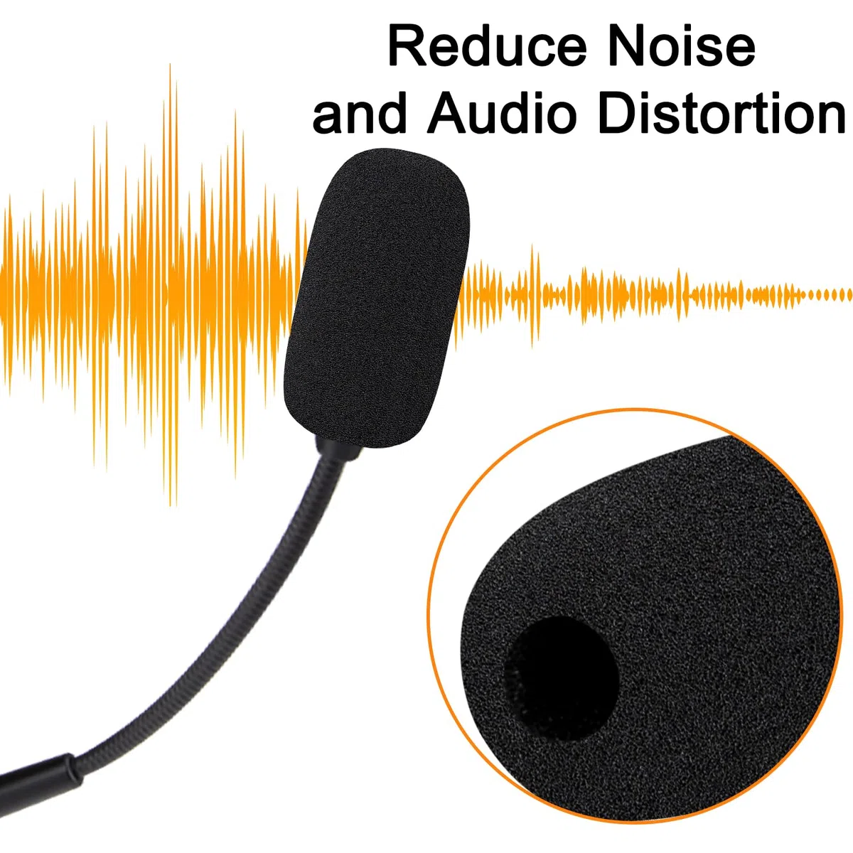 SOULWIT Couverture de Microphone de Remplacement pour Bose Aviation X A10/A20/A30 Casque, Filtre en Éponge pour Microphone, Pack de 4 Couvre-Micros en Mousse Écran Anti-Vent
