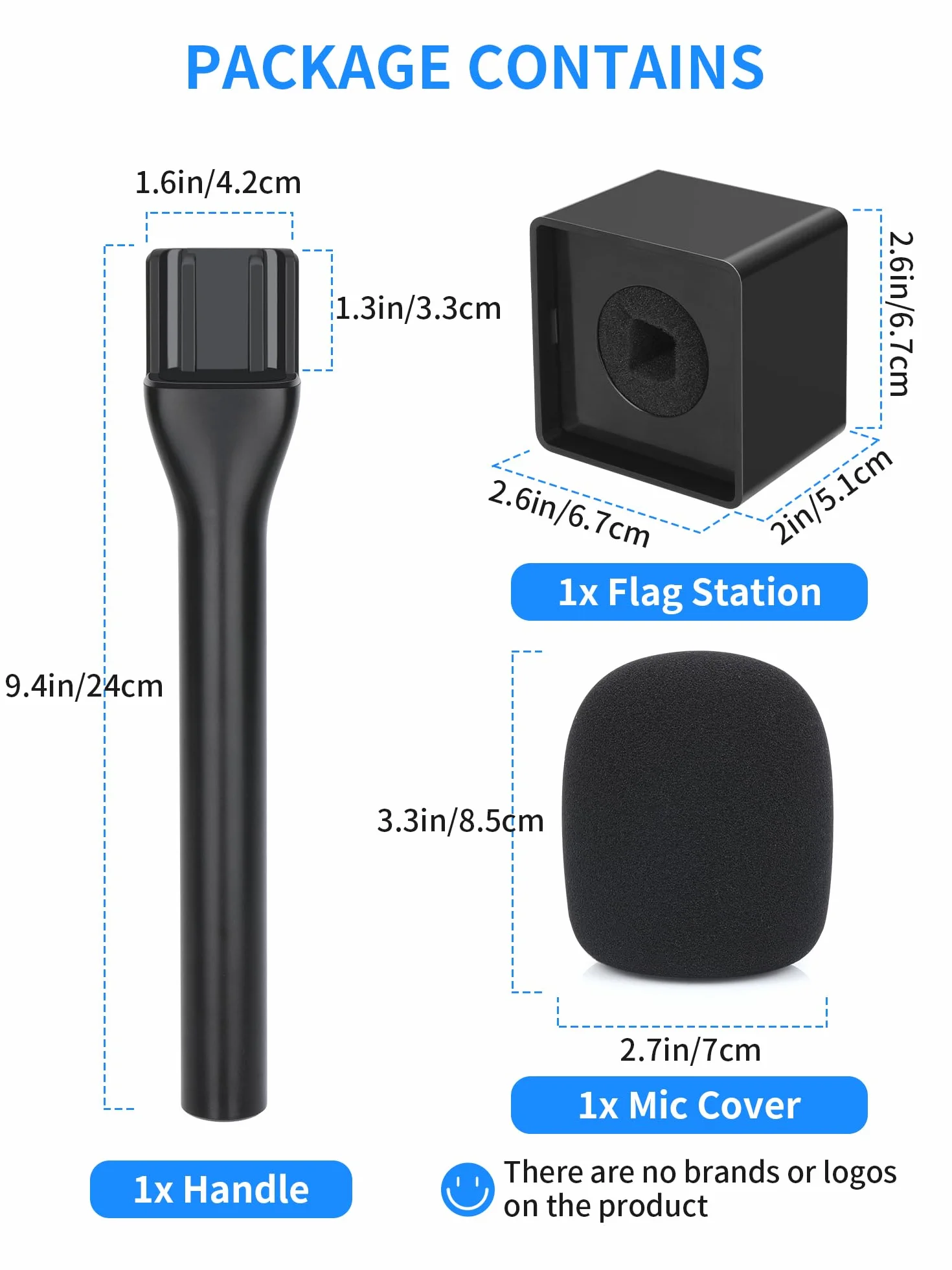 YOUSHARES Poignée Micro DJI Adaptateur de Micro Main sans Fil Support Micro Cravate pour DJI Mic 2 Rode Wireless GO II Wireless Me Pro avec Bonnette Micro Handle Mic