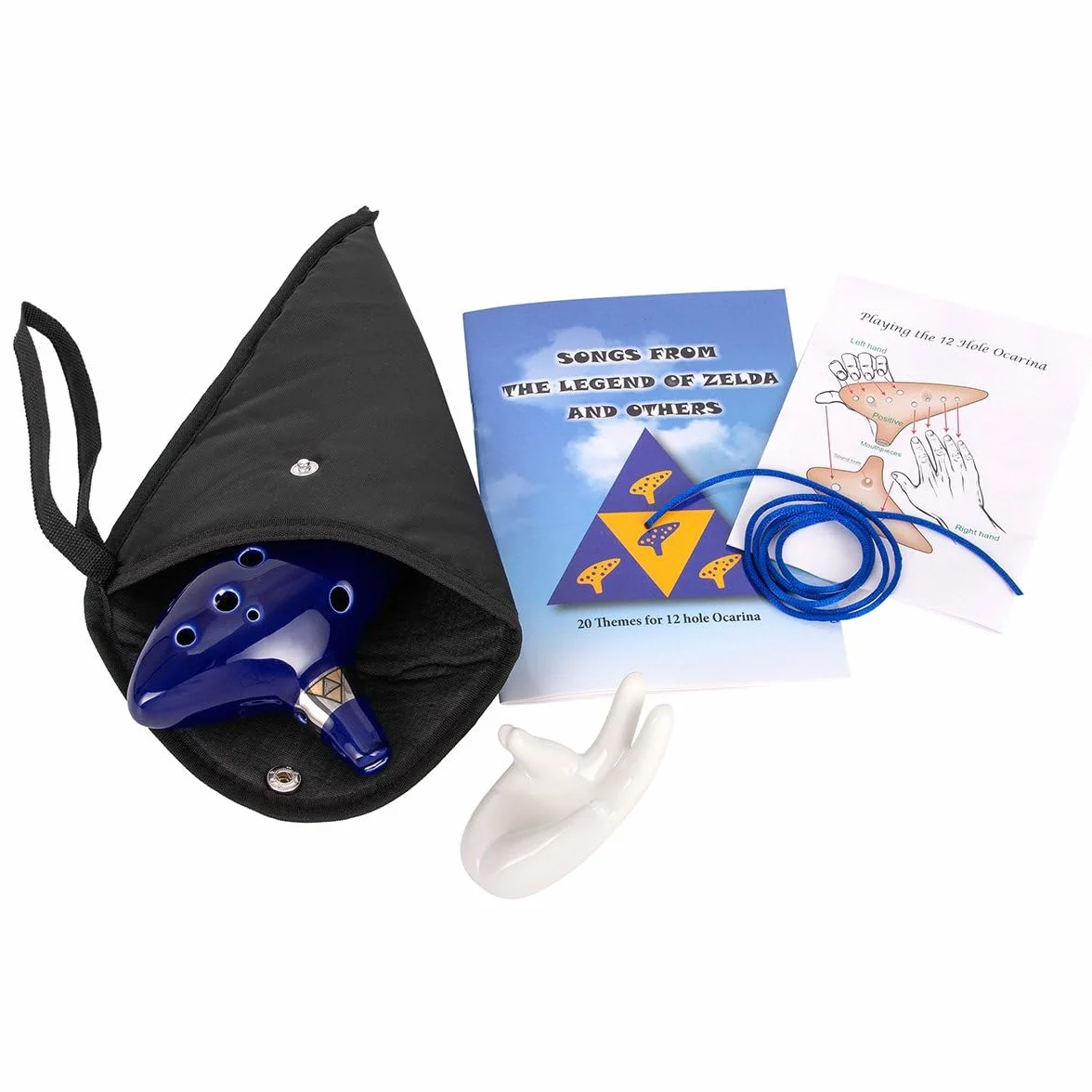 Ocarina en do alto à 12 trous avec livret de chansons La légende de Zelda support de présentation et sac de protection