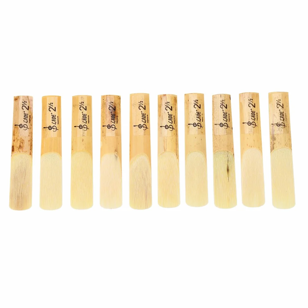 Lot de 10 anches de clarinette en plastique 2,5 mm - Plates - Pour clarinette