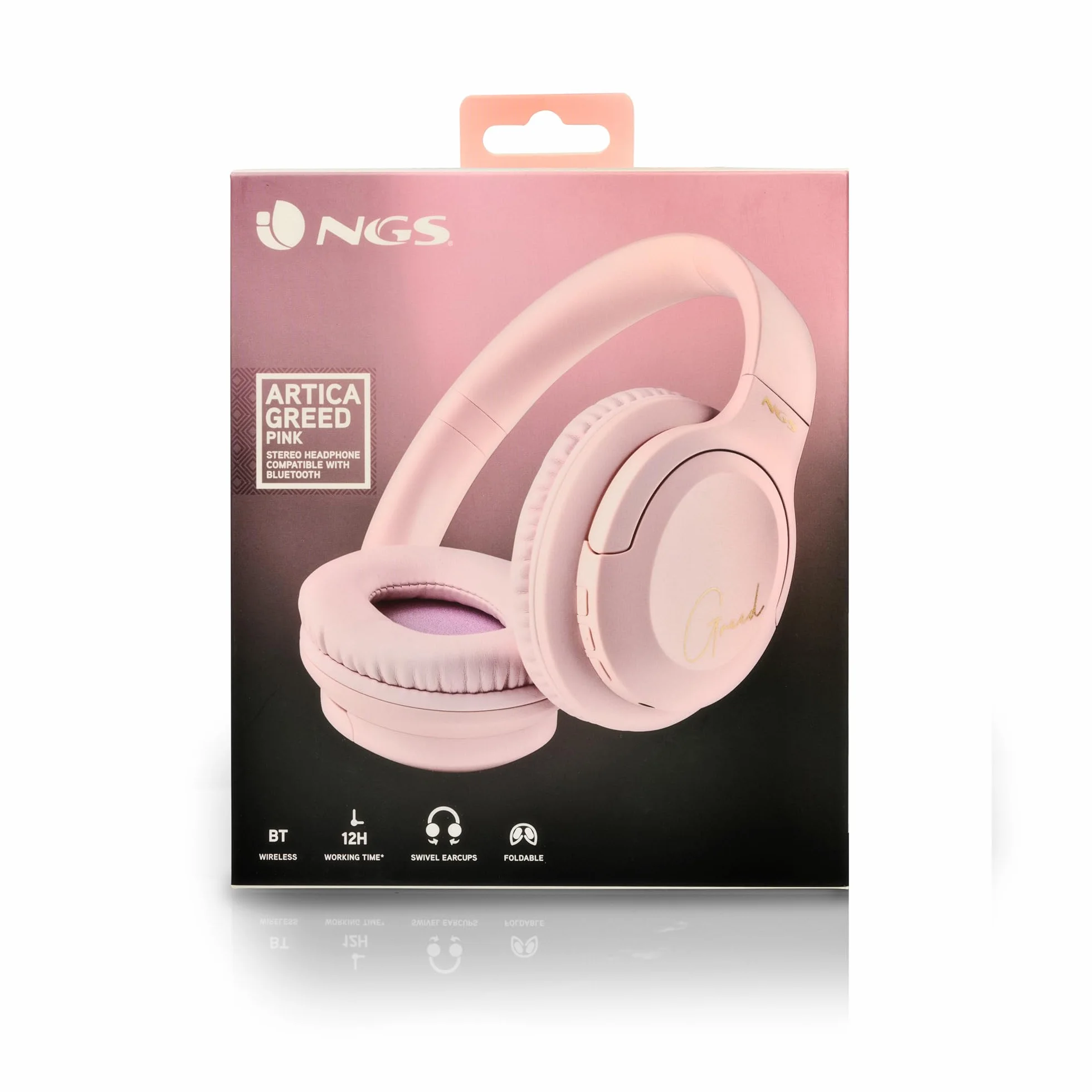 Casque Supra-aural sans Fil Bluetooth Rose NGS Artica Greed Pink 40h Microphone Intégré Pliable