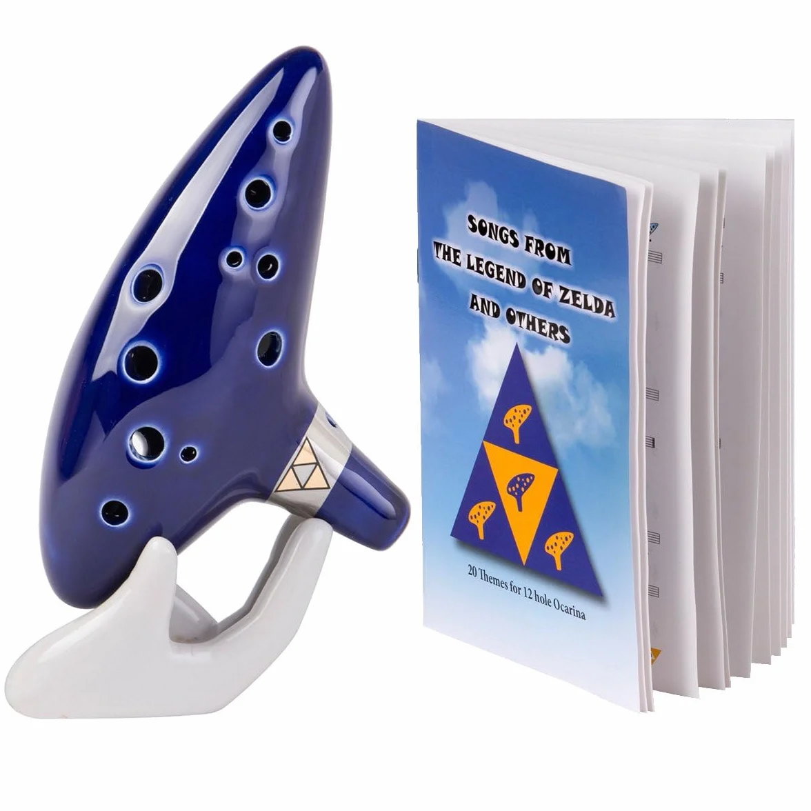 Ocarina en do alto à 12 trous avec livret de chansons La légende de Zelda support de présentation et sac de protection