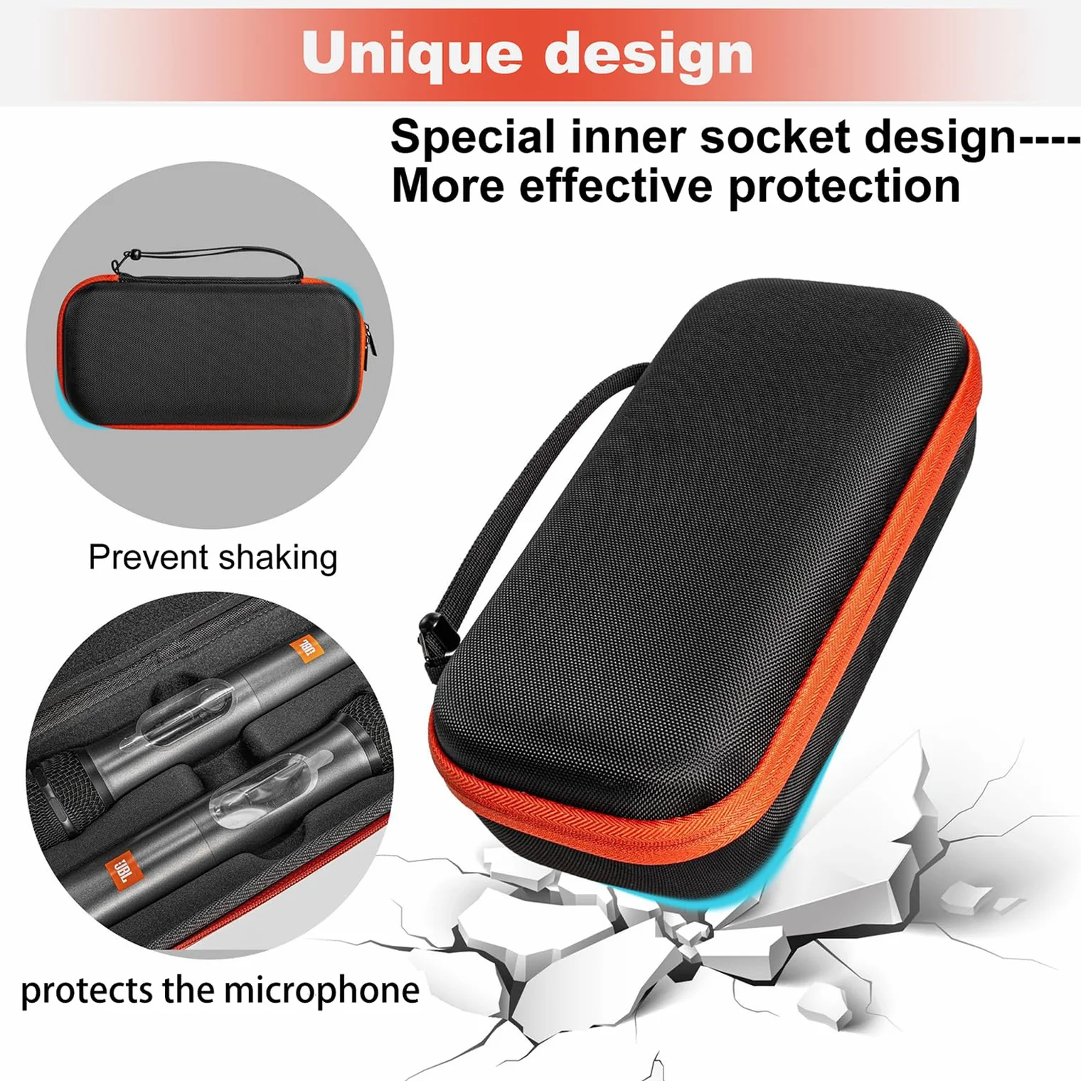 Housse de protection EVA pour microphone JBL PartyBox SENNHEISER sans fil rechargeable