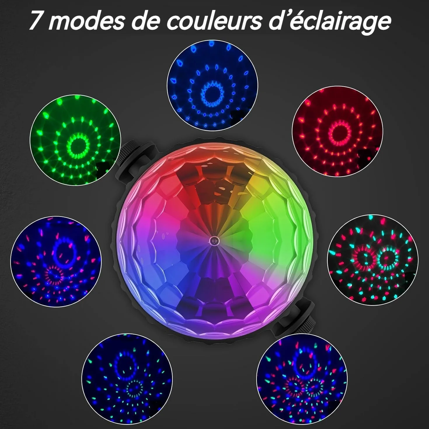 FIMEI Boule Disco 2 Pack, Lumière Soirée Projecteur Effet Spot Stade avec Télécommande