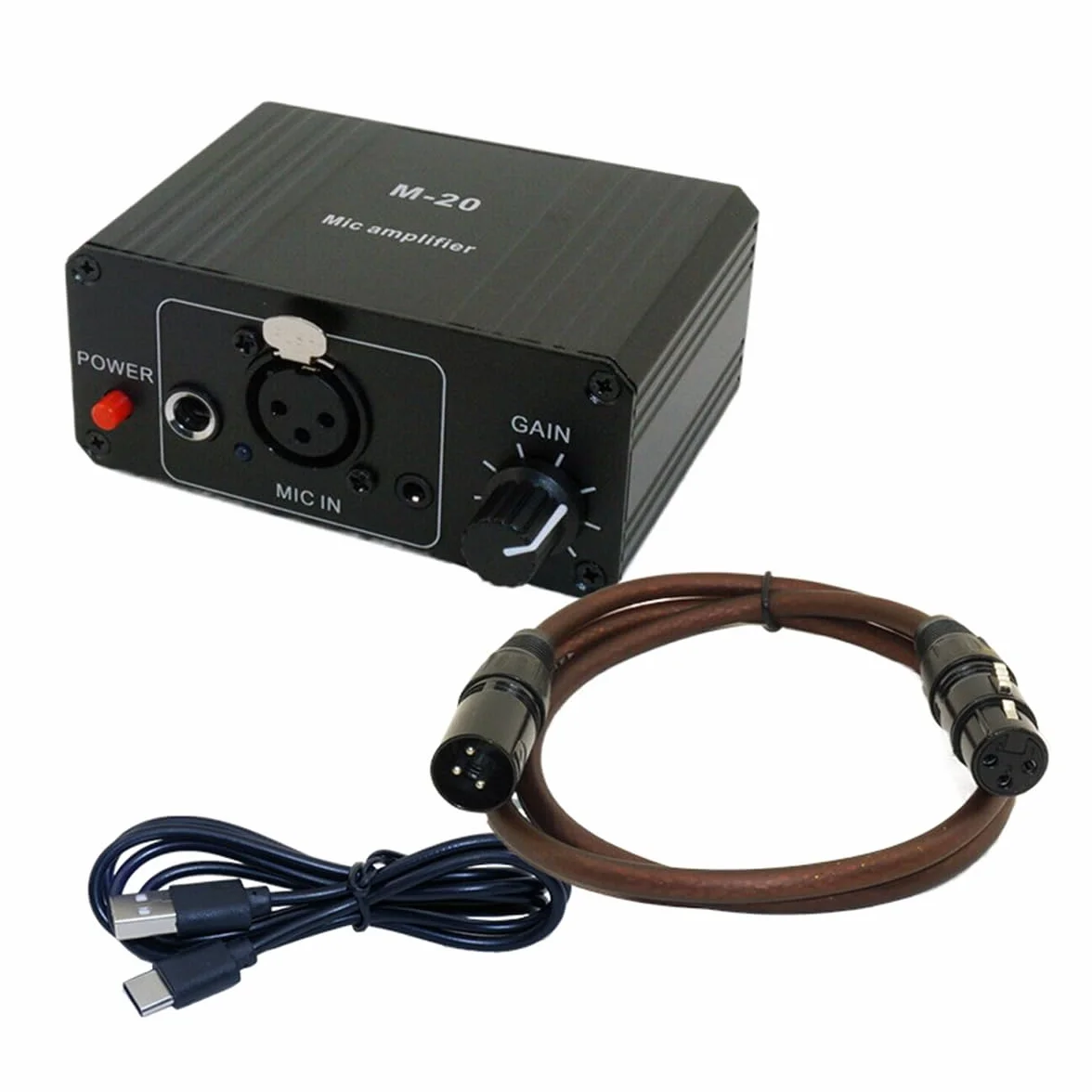 Préampli Micro 48V Alimentation Fantôme Sortie XLR Gain Élevé