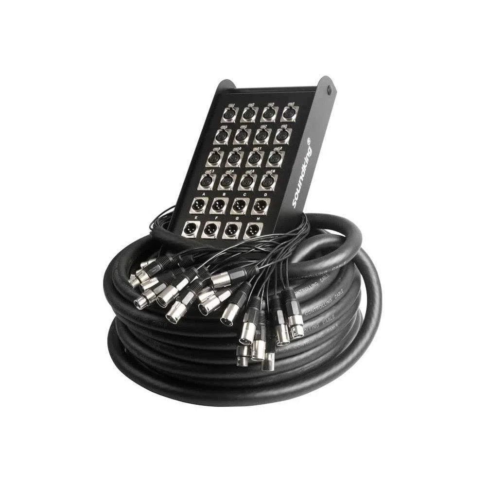 PULSE PLS00321 Boîtier de scène multicore XLR 32 voies 24/8 30 m