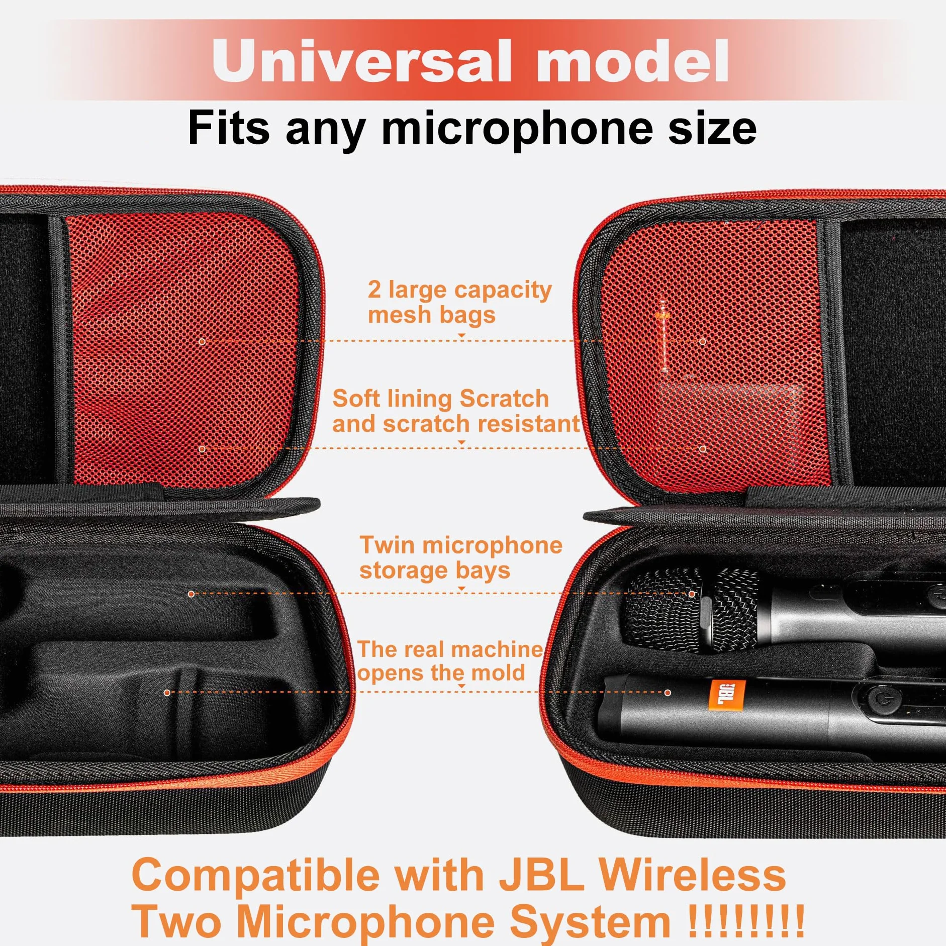 Housse de protection EVA pour microphone JBL PartyBox SENNHEISER sans fil rechargeable