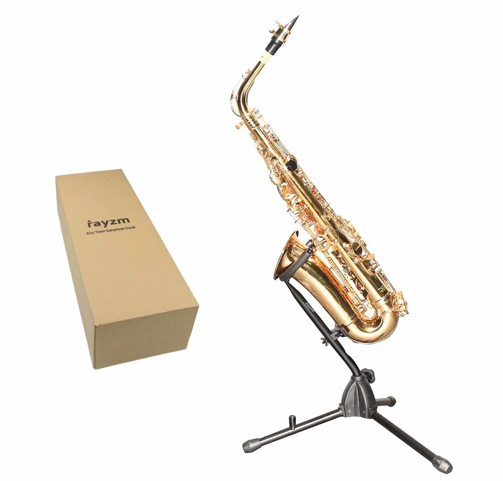 Rayzm Support pour saxophone ténor/alto avec support détachable pour flûte/clarinette, réglable portatif