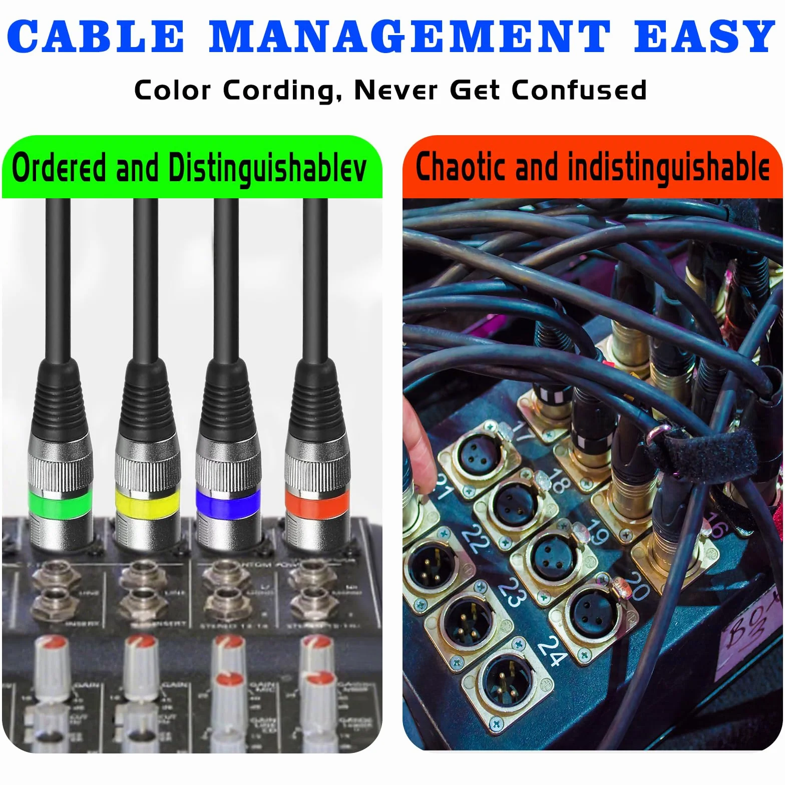 Câble DMX 3 Broches 3m XLR Mâle Femelle, Contrôleur Audio 3 Pins