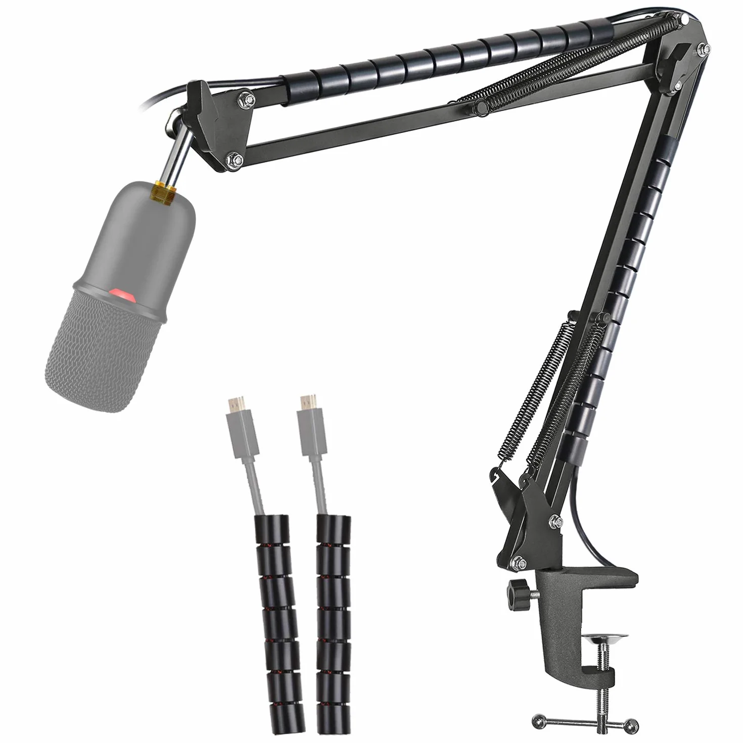 HyperX SoloCast Bras Micro avec Tube Fixation, Perche Micro Compatible, Microphone USB à Condensateur pour Gaming Streaming