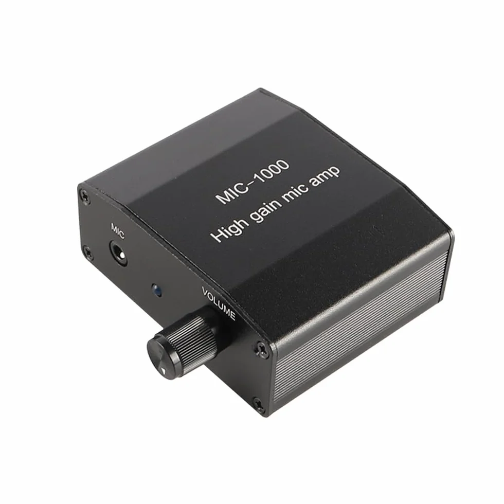 Kit amplificateur microphone préampli son gain 1000x ensemble accessoires enregistrement direct diffusion