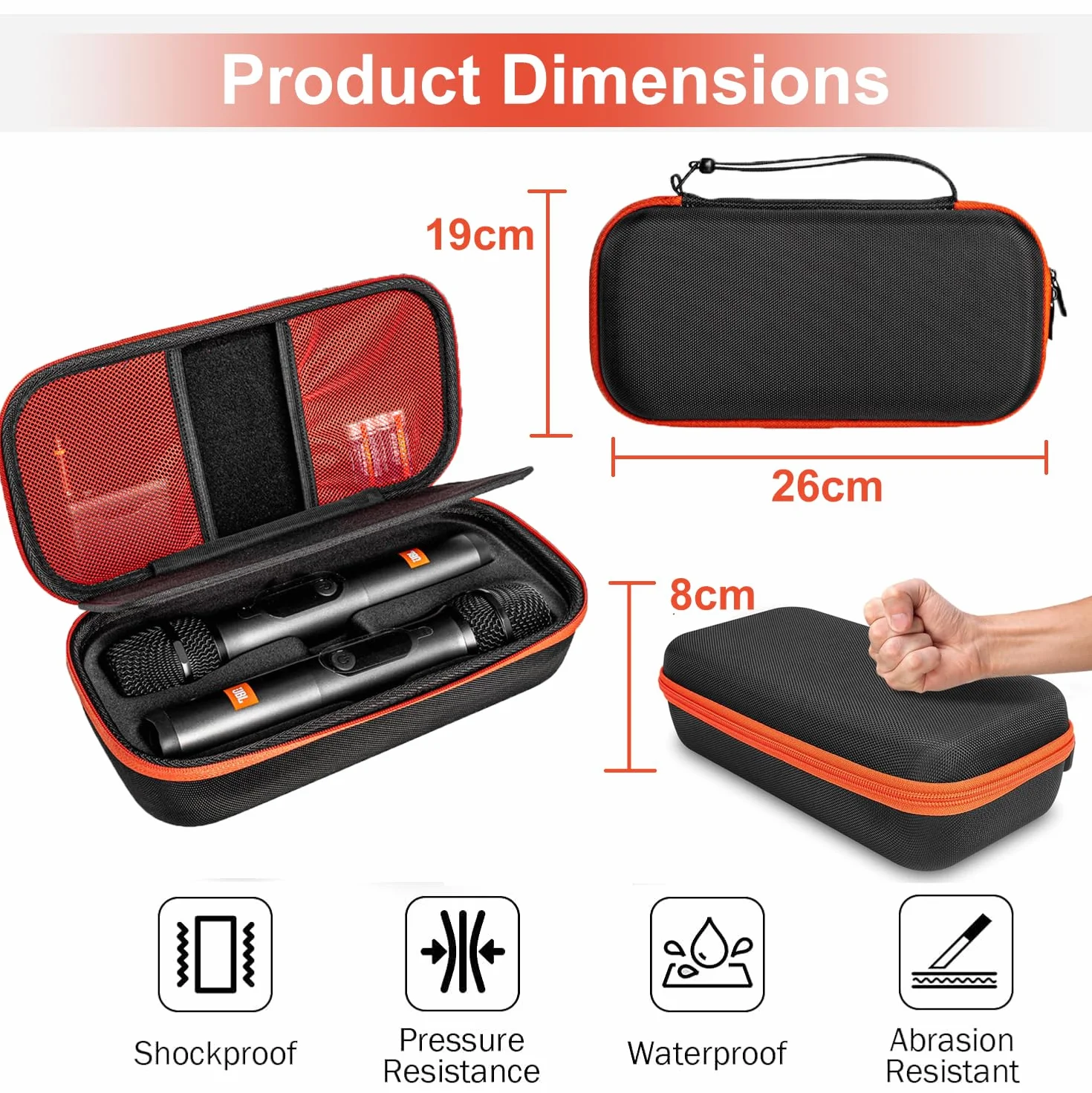 Housse de protection EVA pour microphone JBL PartyBox SENNHEISER sans fil rechargeable