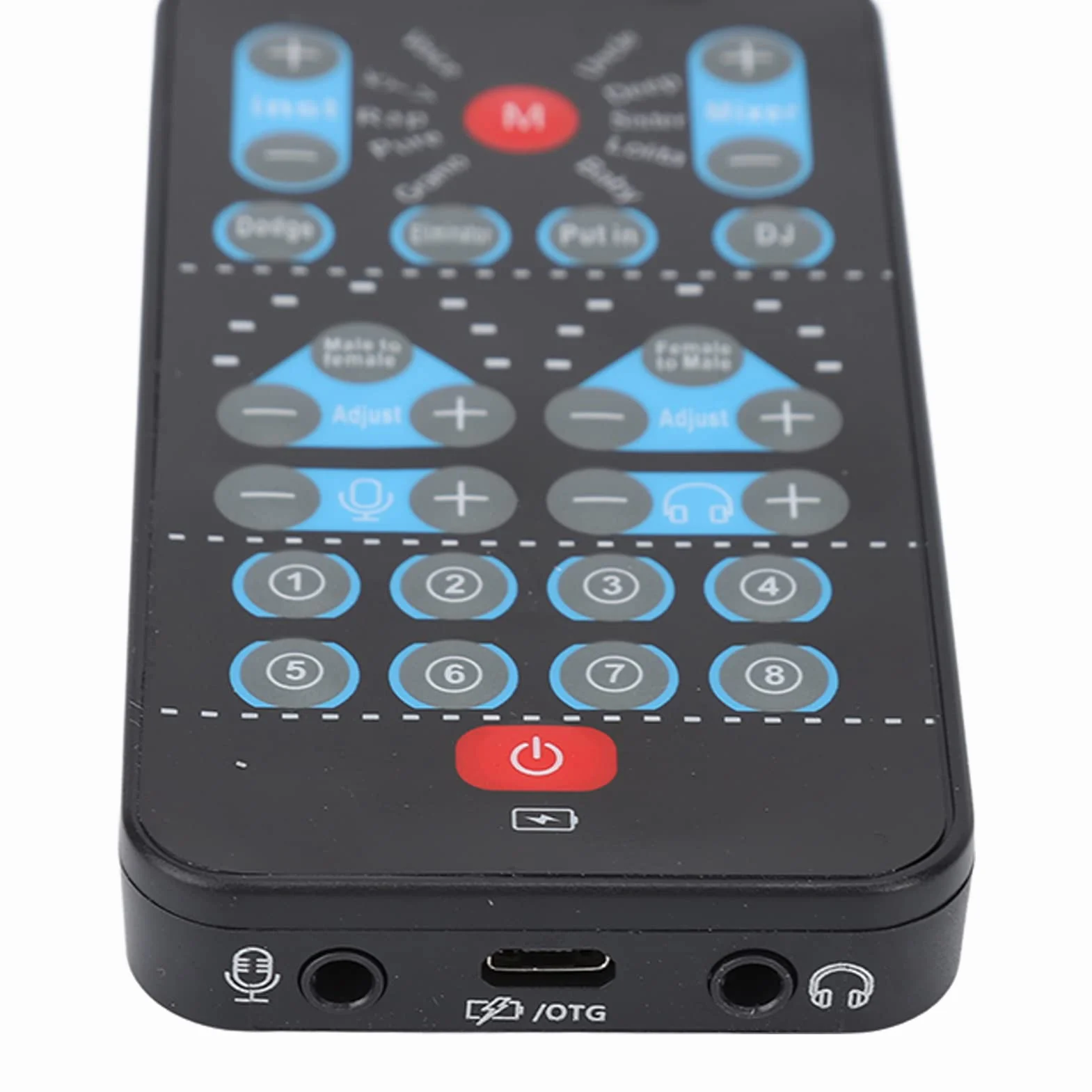 Mini Changeur De Voix 8 Effets Sonores Portable Carte Son pour Diffusion en Direct