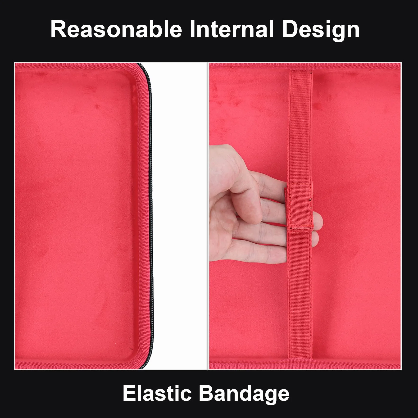 co2CREA Dur Étui de Voyage Rigide Housse Cas coque pour AKAI Professional APC Mini MK2 Contrôleur 64 Pads RGB Rouge