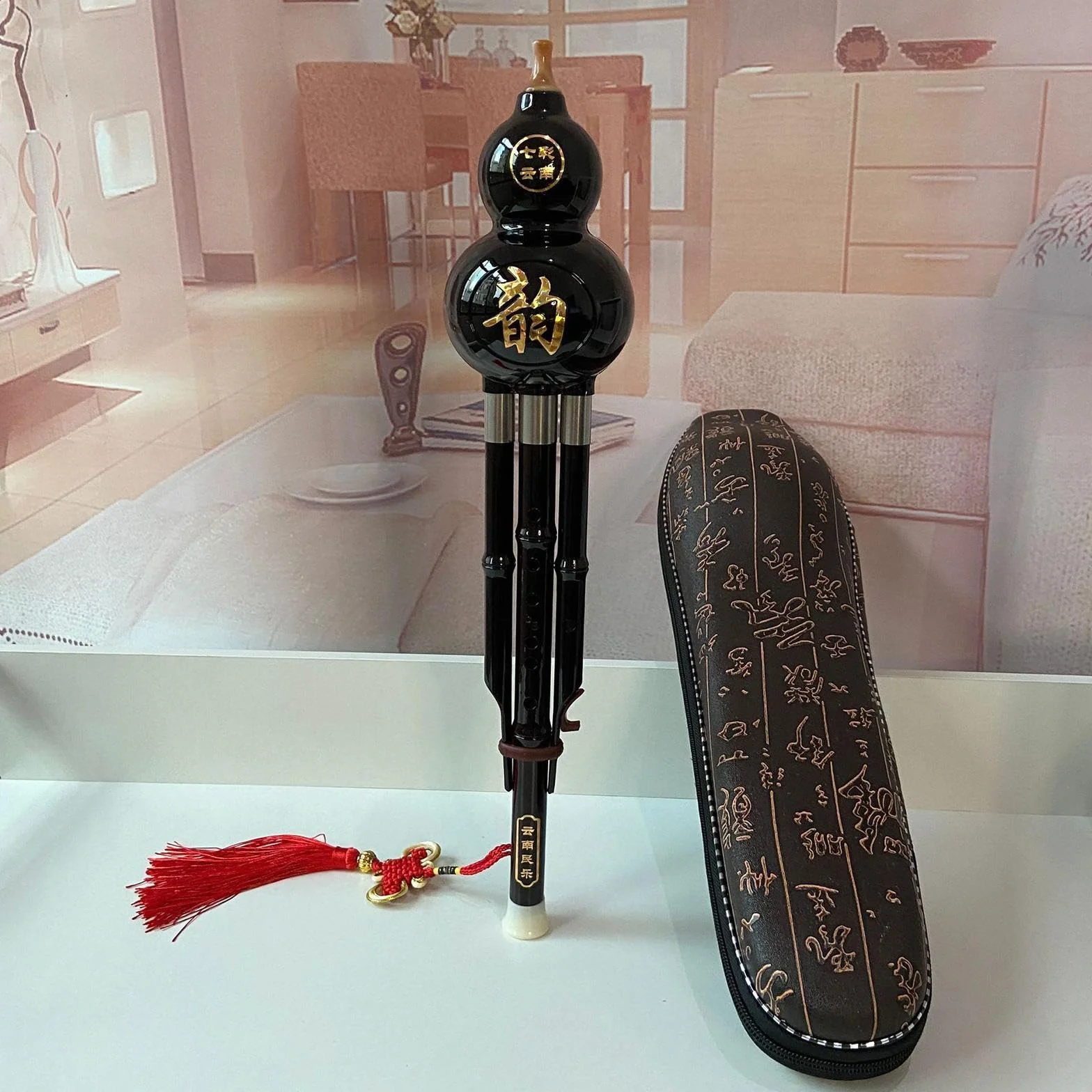 Flûte Hulusi en bambou faite à la main Instrument de musique chinois traditionnel Do Cadeau