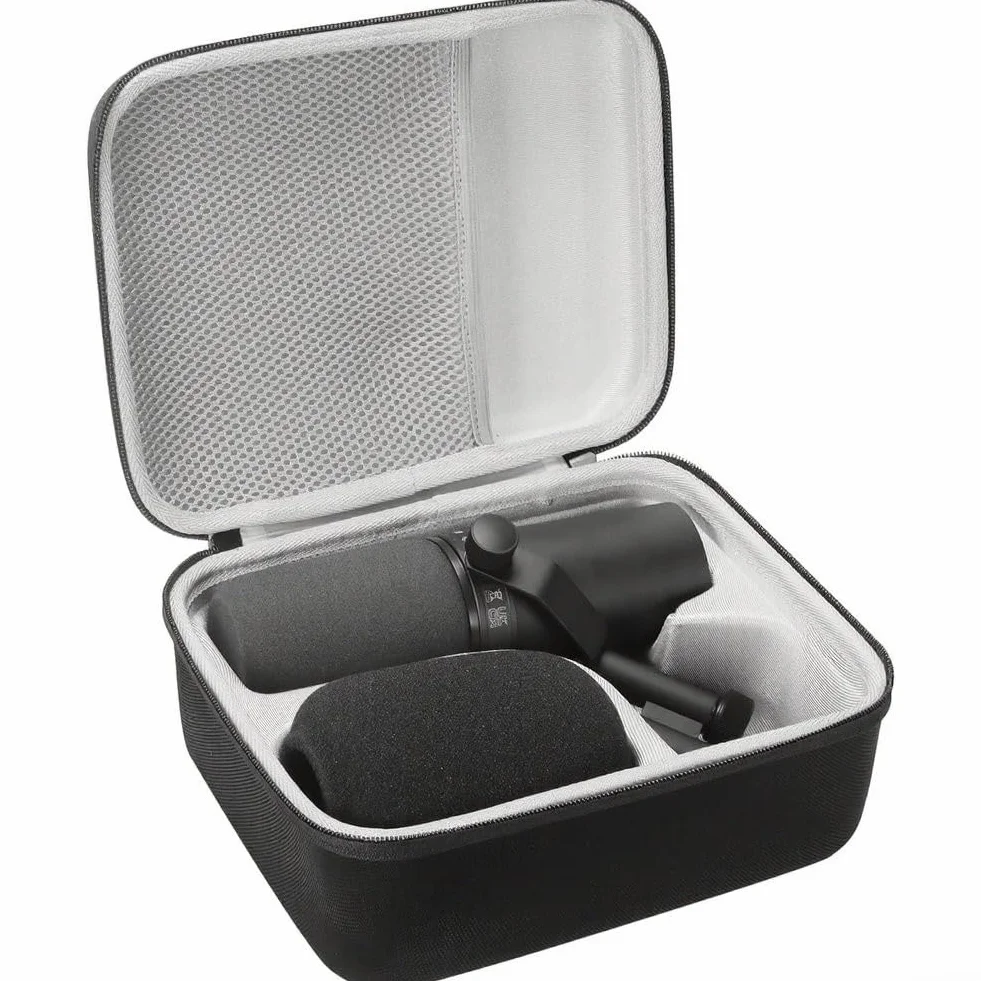Étui de transport rigide Shure SM7B MV7 MV7X, coque EVA absorbant les chocs, intérieur mousse personnalisé, sac de voyage compact