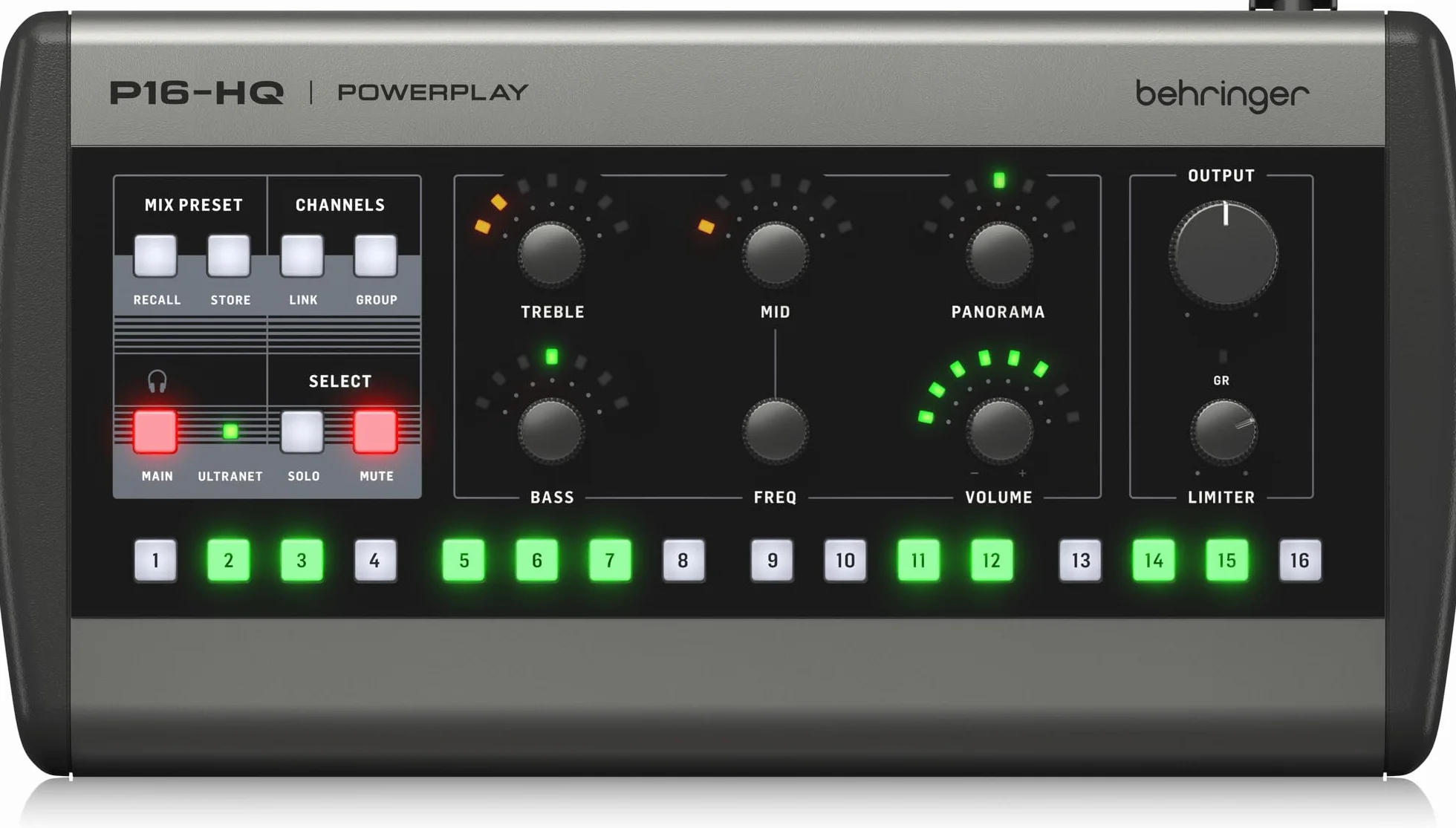 Behringer P16 HQ Channel Personal Monitoring Mixer Conversion N/A de Haute Qualité et Contrôle Précis de la Tonalité