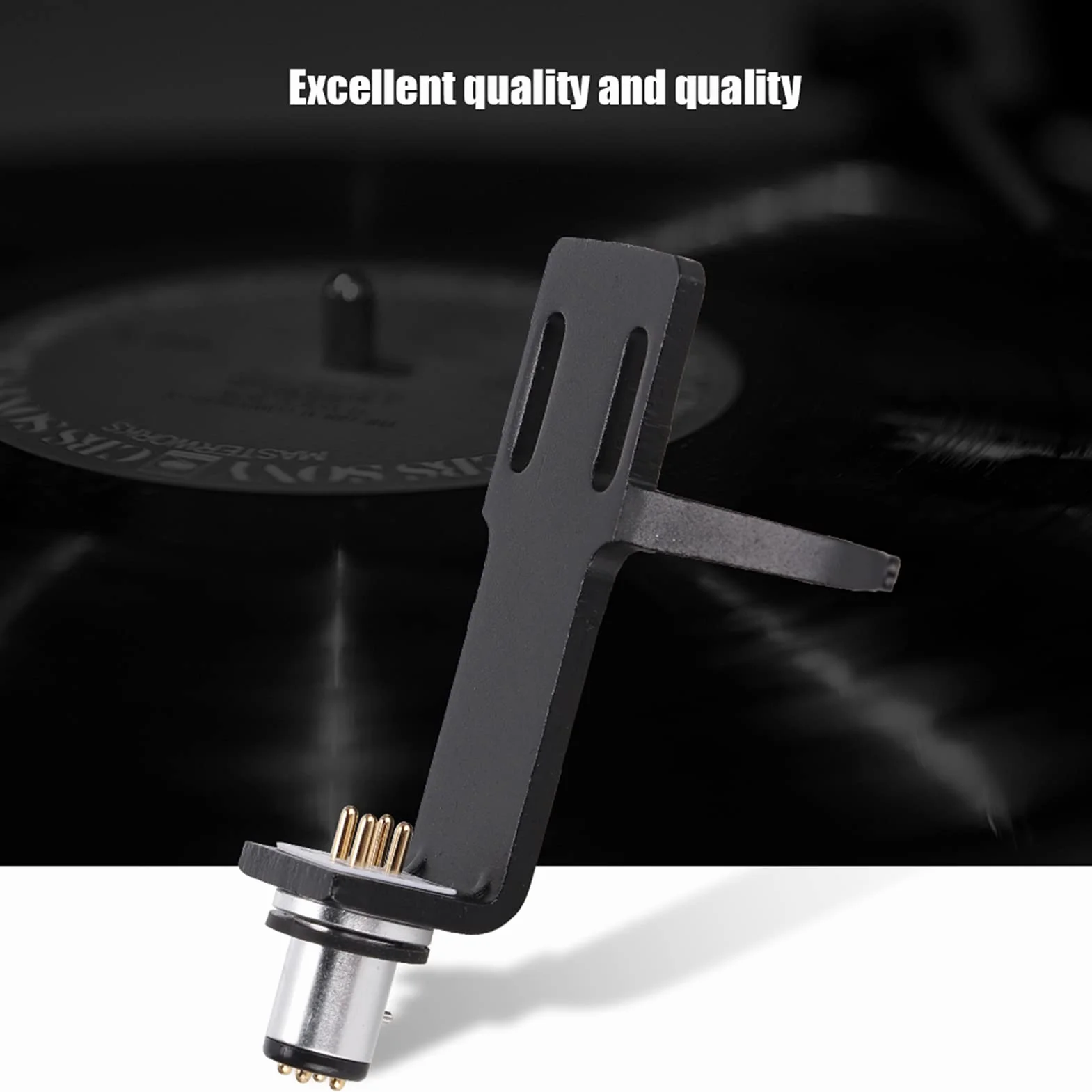 Porte-Cellule pour Lecteur Phono avec 4 Câbles et 2 Paires de Vis, pour Platines Vinyles