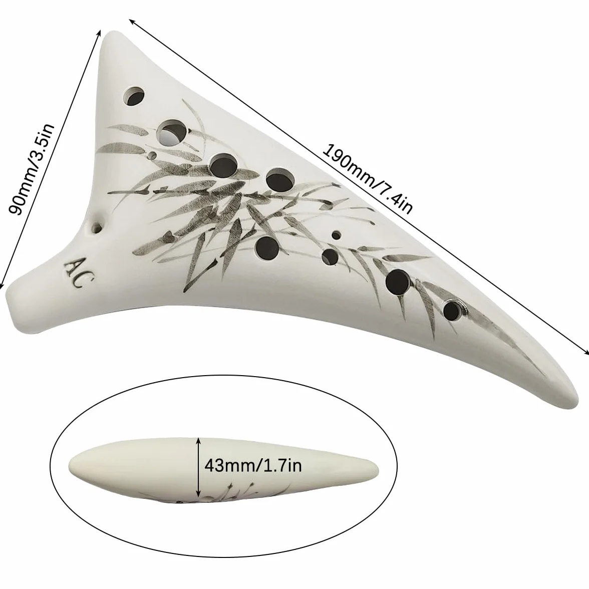 SENHAI Ocarina Alto Do avec partition, cordon et sac de protection