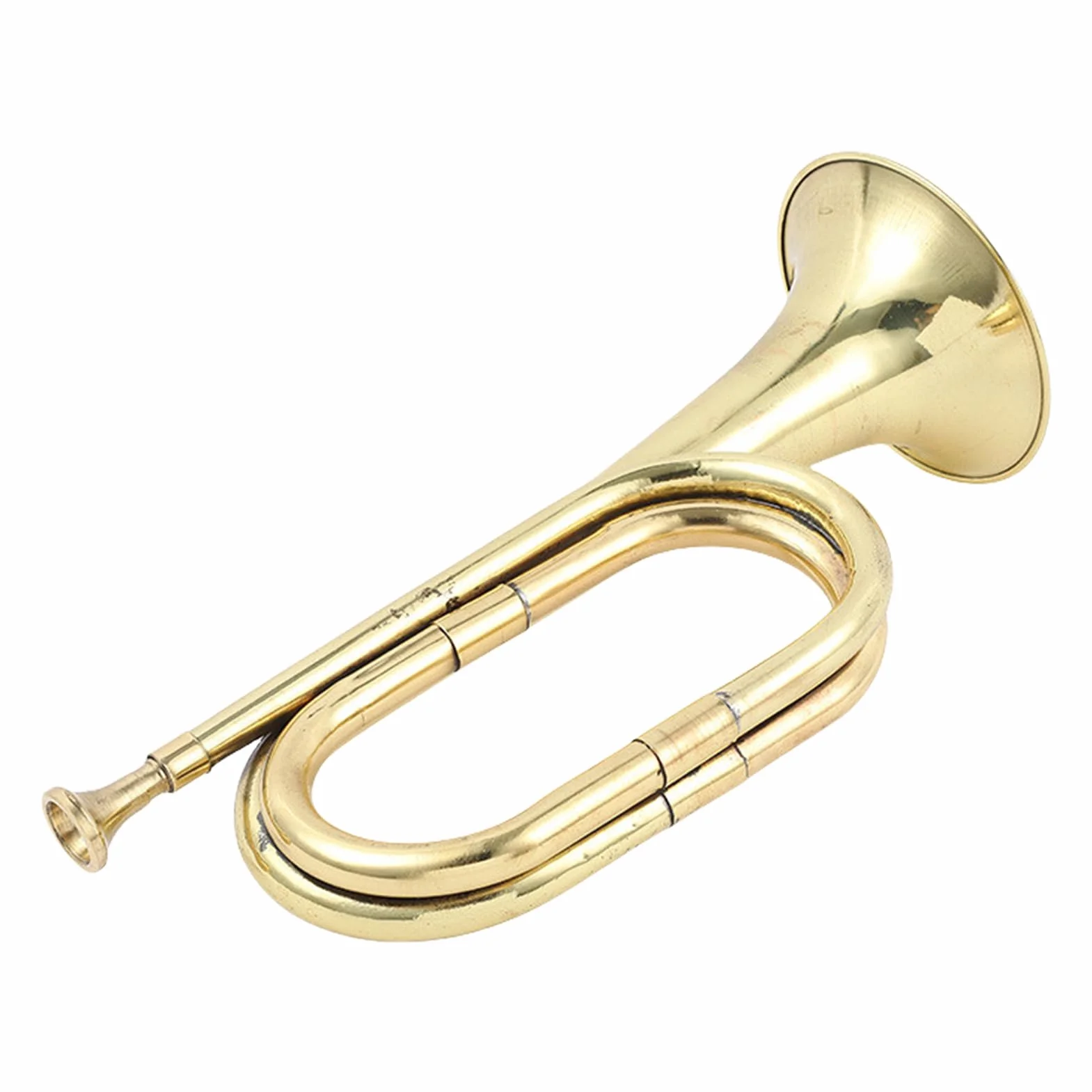 Trompette en laiton, instrument à cuivres, trompette jouet dorée pour orchestre scolaire