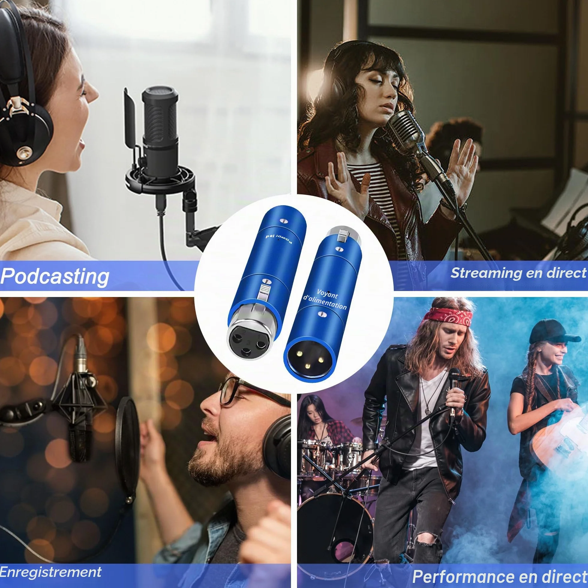 Préamplificateur de micro XLR professionnel - Gain ultra propre jusqu'à +28 dB pour microphone dynamique actif en ligne