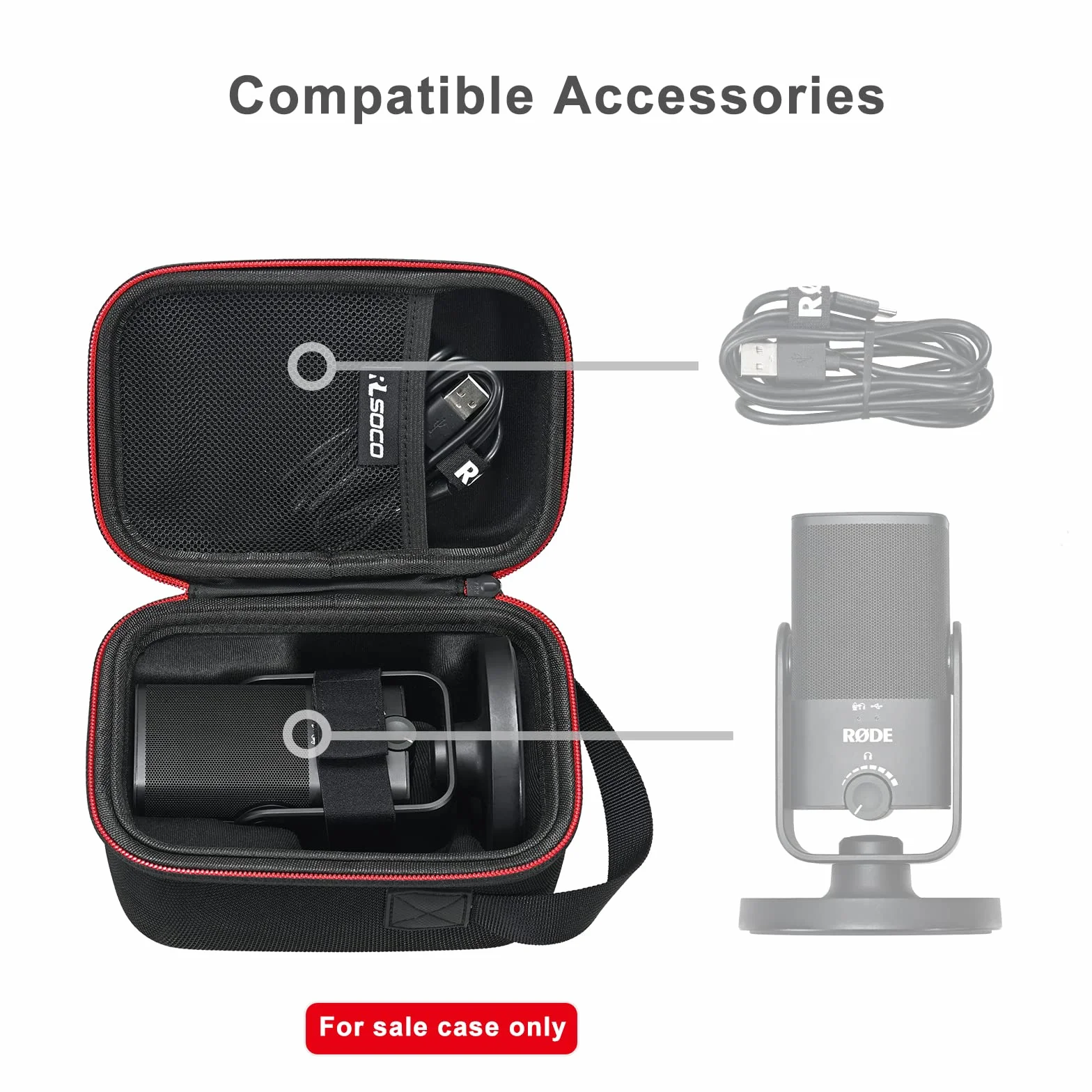 RLSOCO Étui pour RØDE NT-USB Mini Microphone