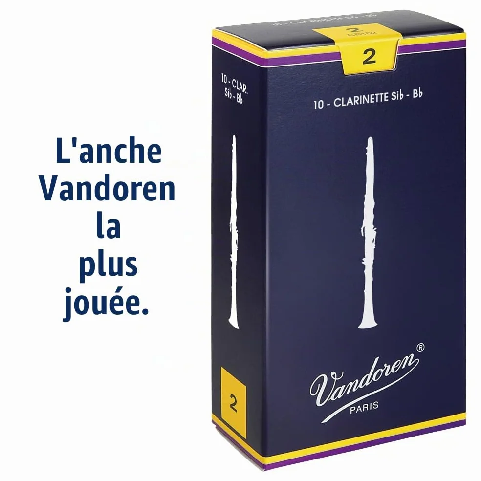 Vandoren CR102 10 Anches pour Clarinette Sib 2 Naturel