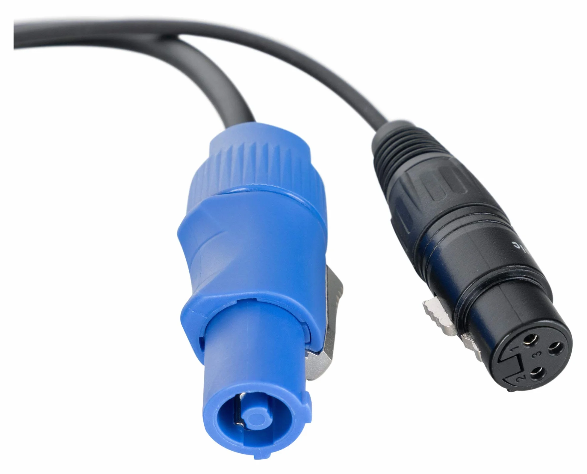 Pronomic Stage PPD-5 Câble Hybride Powerplug/DMX Lot de 10 - Câble combiné pour alimentation et signal DMX - Fini les câbles emmêlés pour connecter les effets lumineux - Longueur : 5 m - Noir