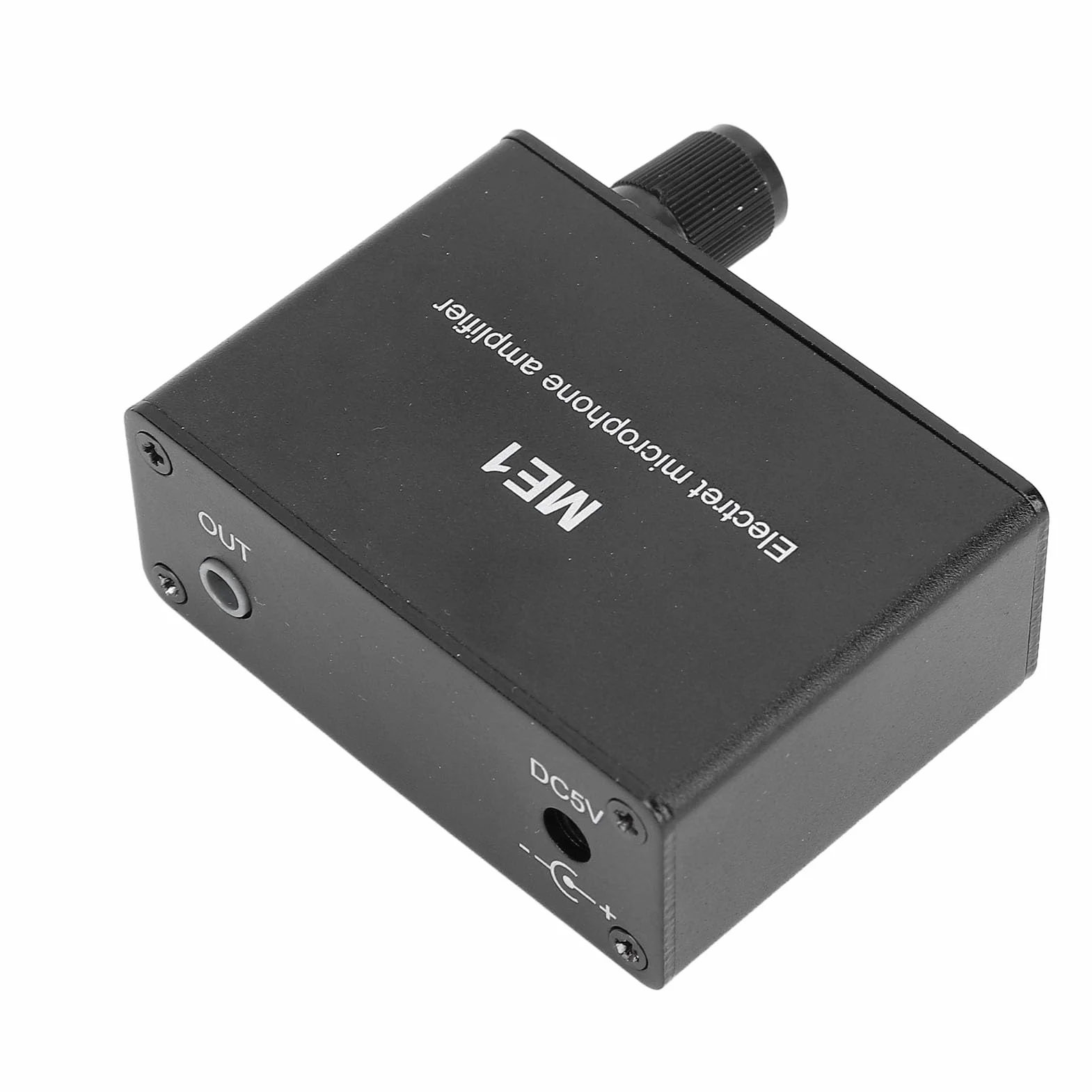 Amplificateur Microphone Électret Préamplificateur Sonore 3.5mm Gain Réglable 0-20dB