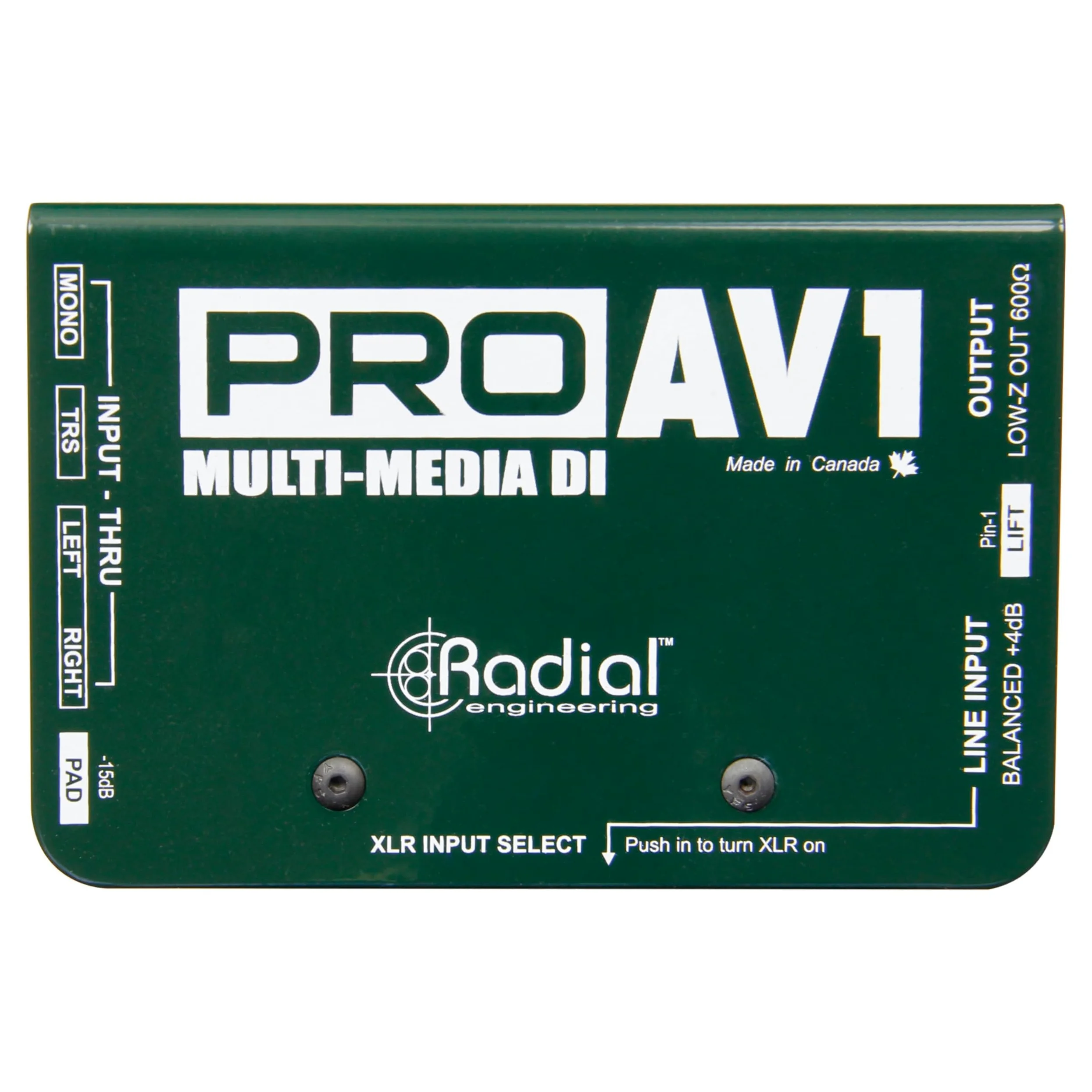 Radial Pro AV1 Boîte de Direct Passive Multimedia - Boîte de Direct