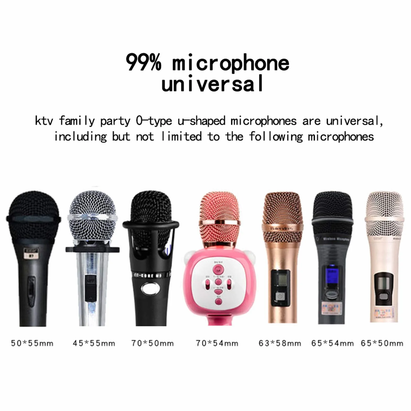 Sufang 100 Pièces Housse de Microphone Jetable Non-tissé Pare-Brise KTV Noir
