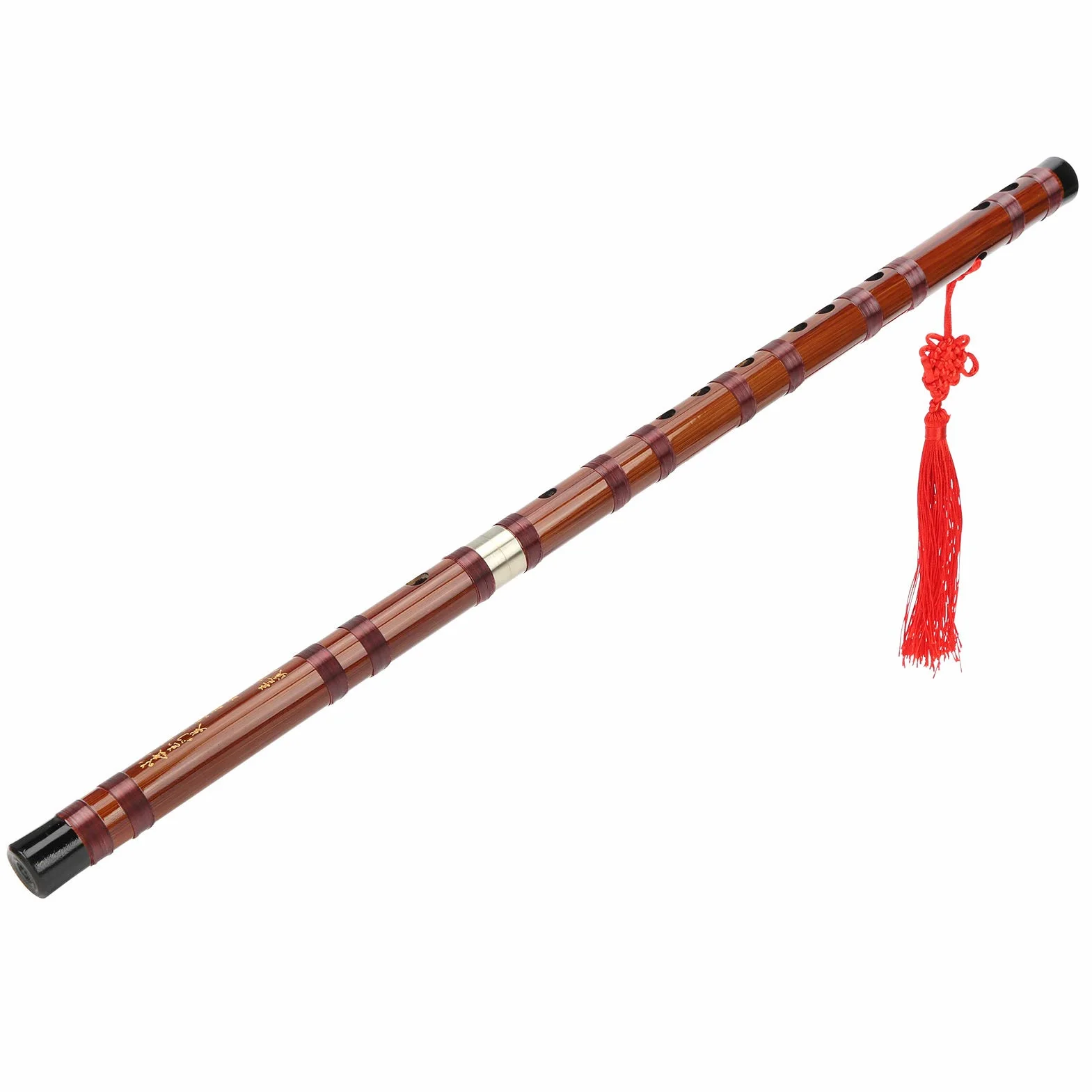 Flûte en bambou ZD-02 avec poèmes chinois pour performance en plein air