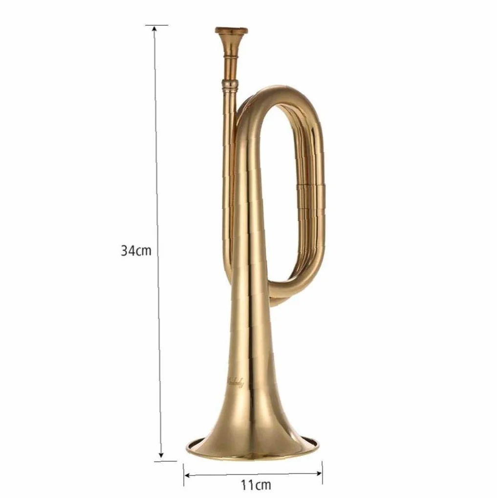 Professionnelle B Flat Brass Trompette avec Embouchure Bugle Call Instrument