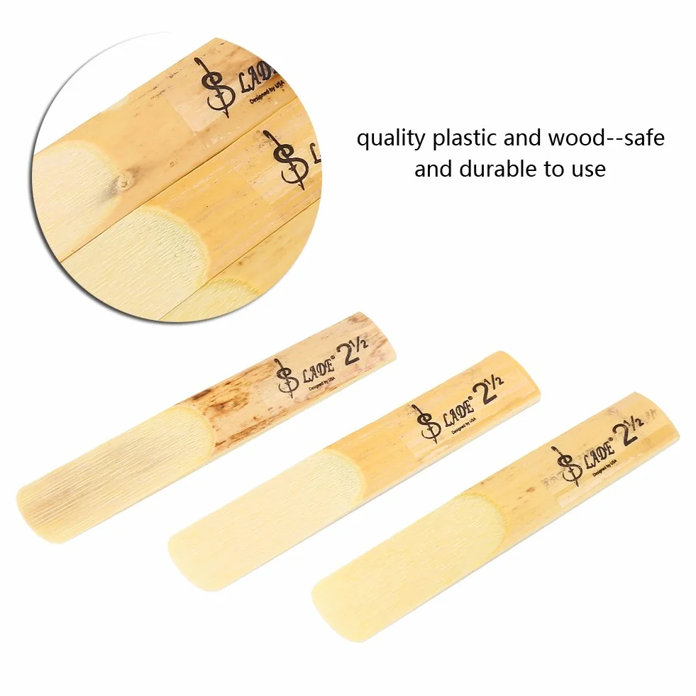 Lot de 10 anches de clarinette en plastique 2,5 mm - Plates - Pour clarinette